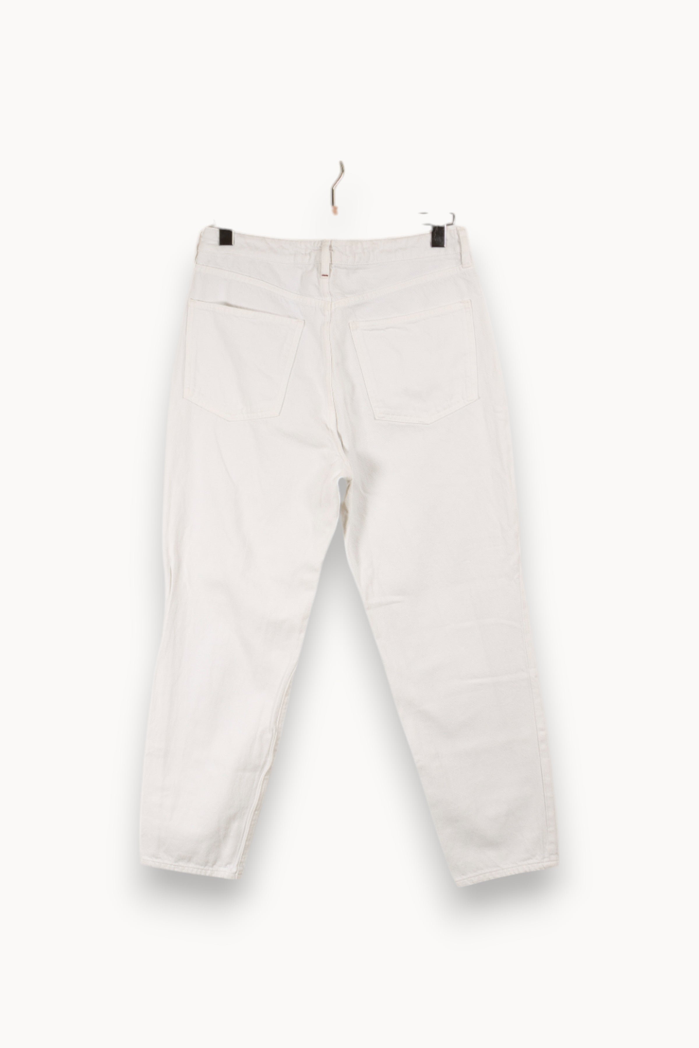 Cropped slim jeans with studs COMPTOIR DES COTONNIERS - Seconde main White