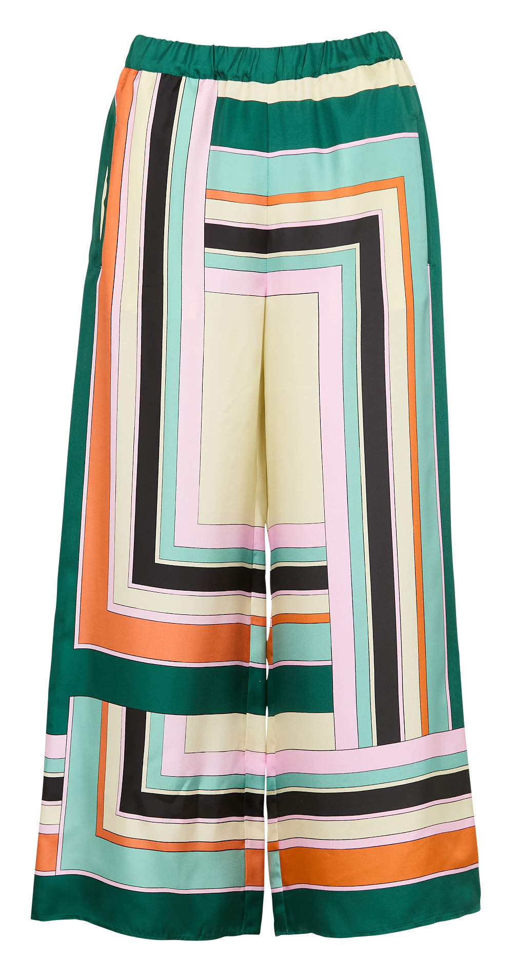 Pantalon large imprimé en soie MAX MARA WEEK END Multicolore