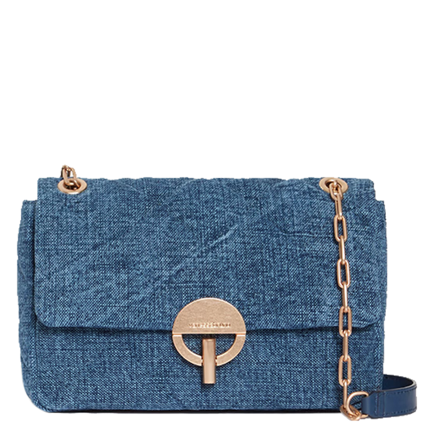 Linen crossbody bag VANESSA BRUNO Blue