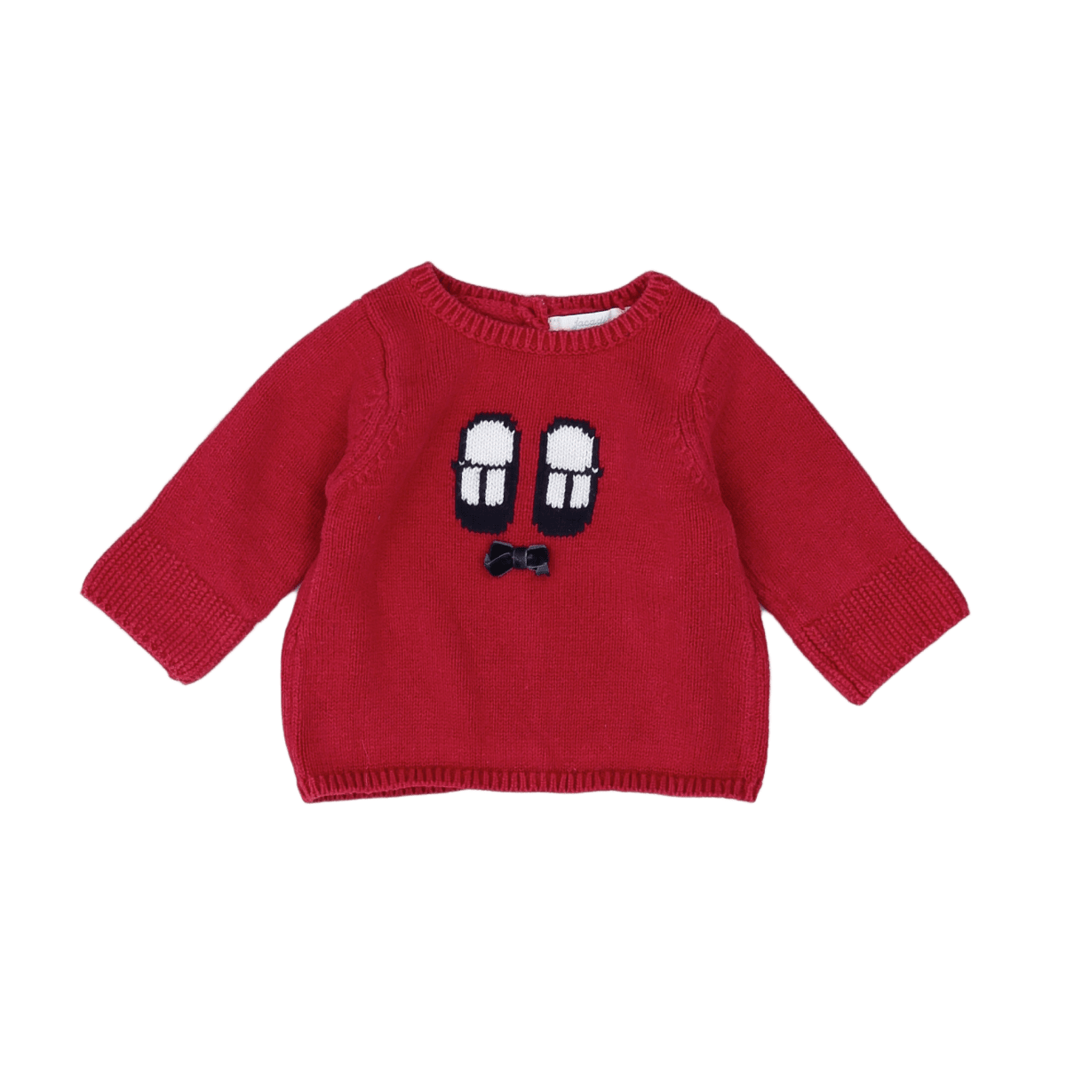Red baby sweater - 3 months JACADI - Seconde Main Red