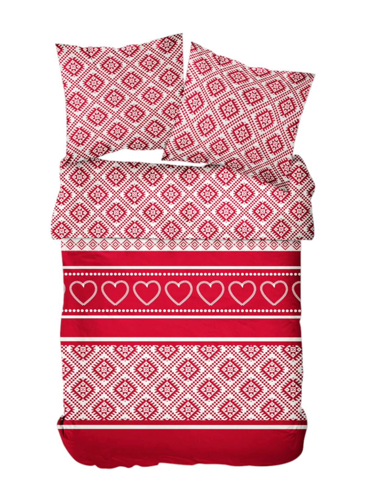 Printed cotton bed set TODAY LINGE DE MAISON Red