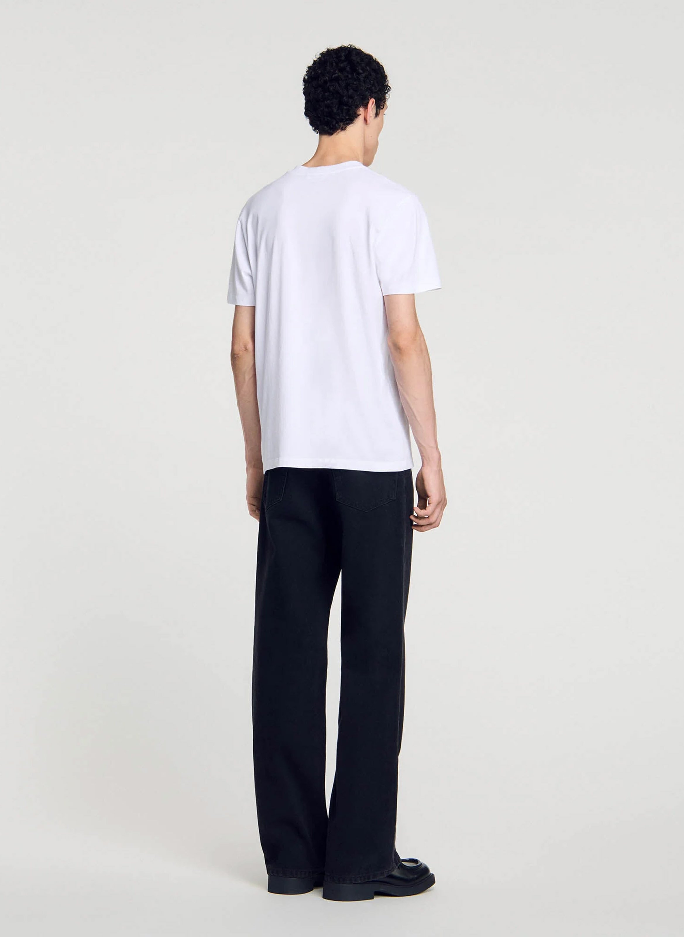 Round-neck cotton T-shirt White