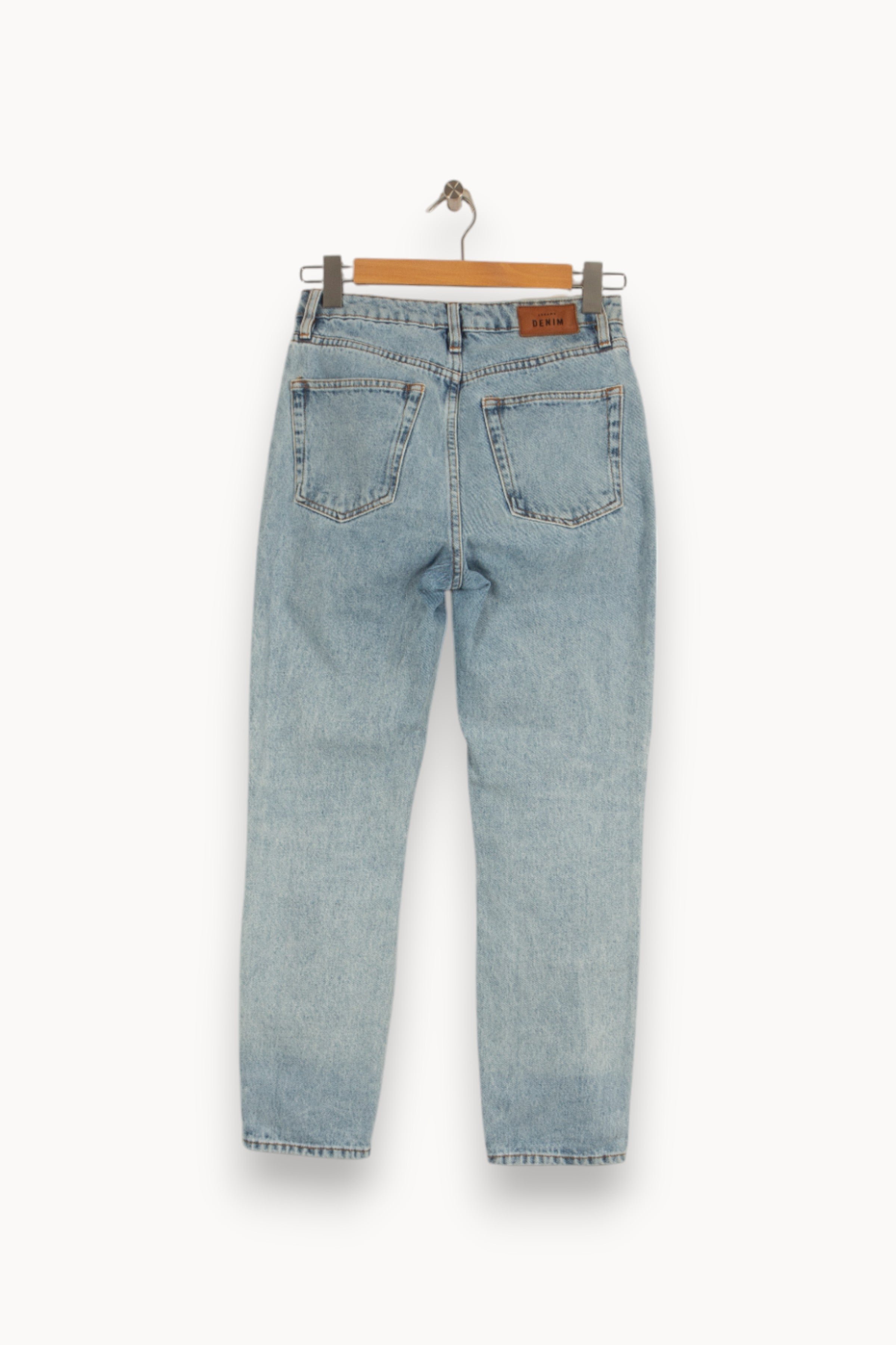 Cropped slim jeans with studs SEZANE - Seconde main Blue