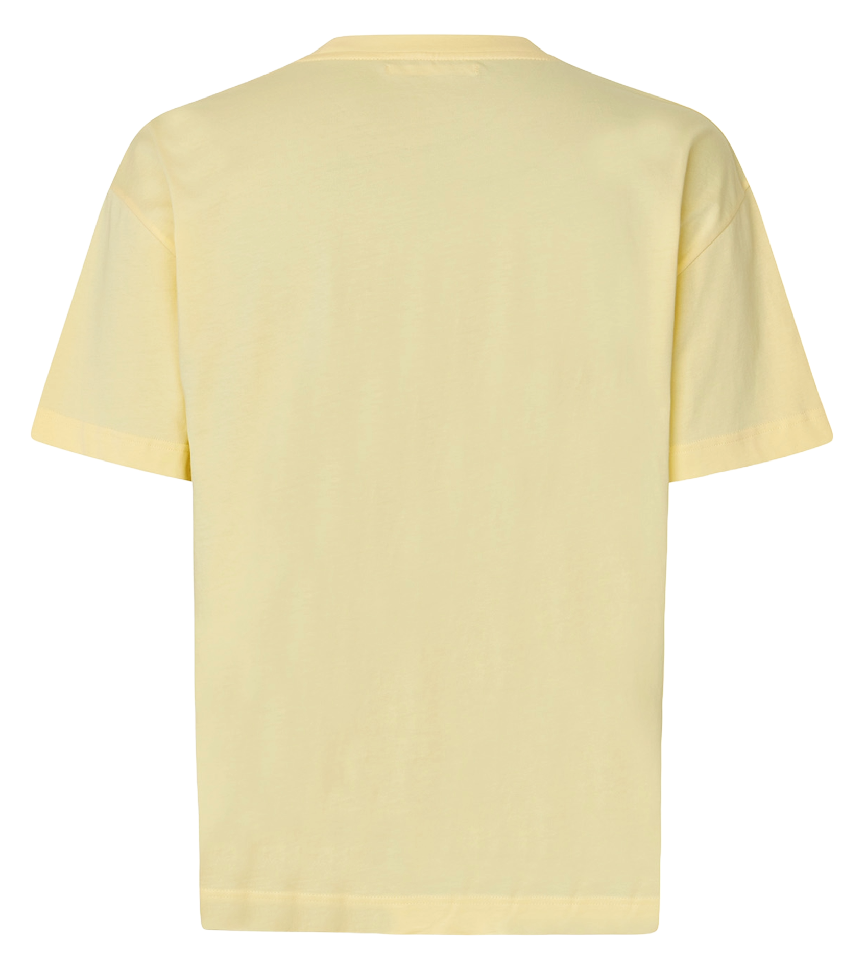 Tee-shirt col rond regular-fit sérigraphié en coton bio SAMSOE SAMSOE Jaune