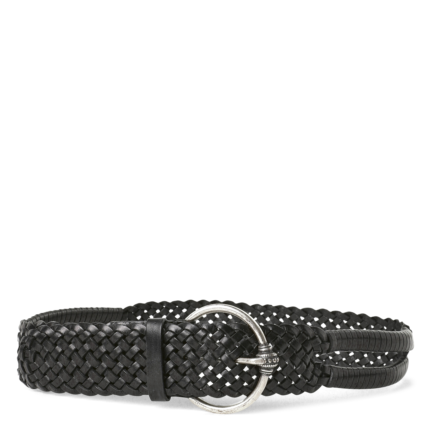 Ceintuur van gevlochten leer BA&SH Zwart