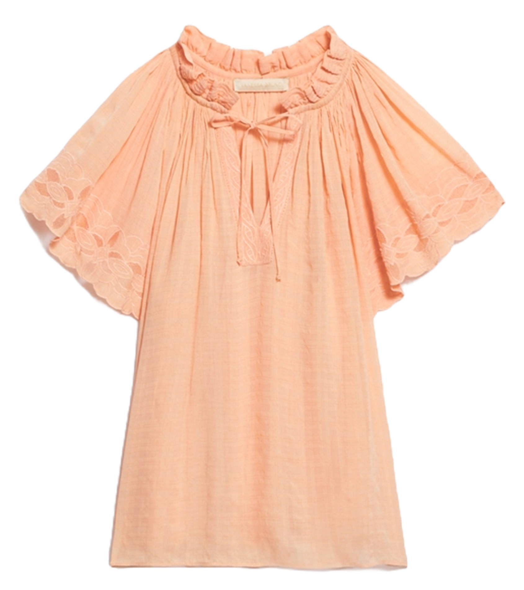 Round neck straight jacquard blouse VANESSA BRUNO Beige