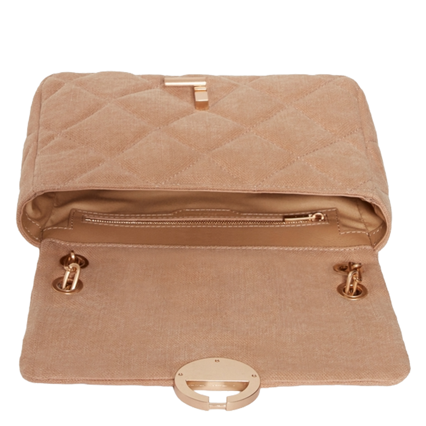 Linen crossbody bag VANESSA BRUNO Beige