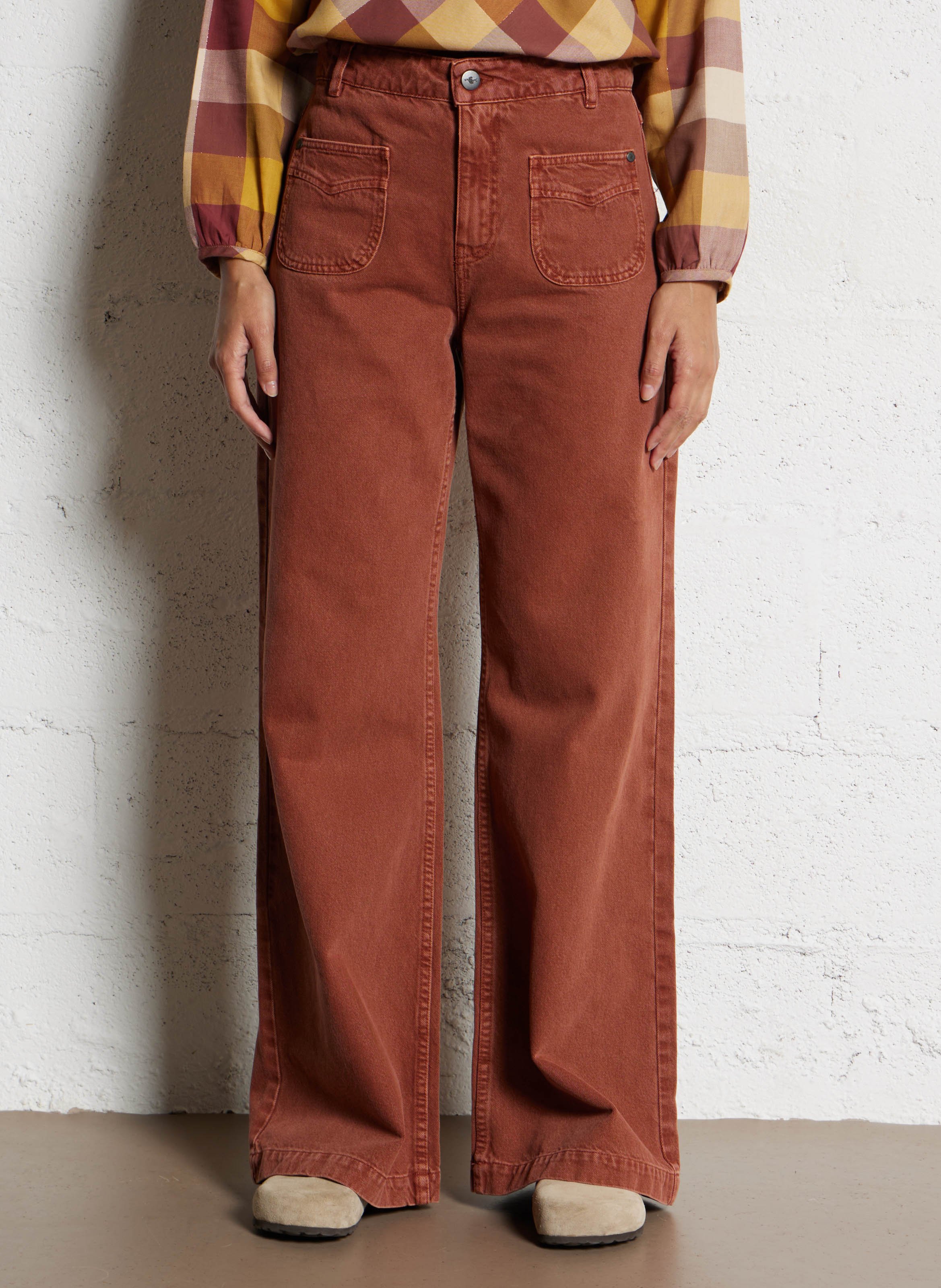 Wide leg cotton jeans ONE STEP