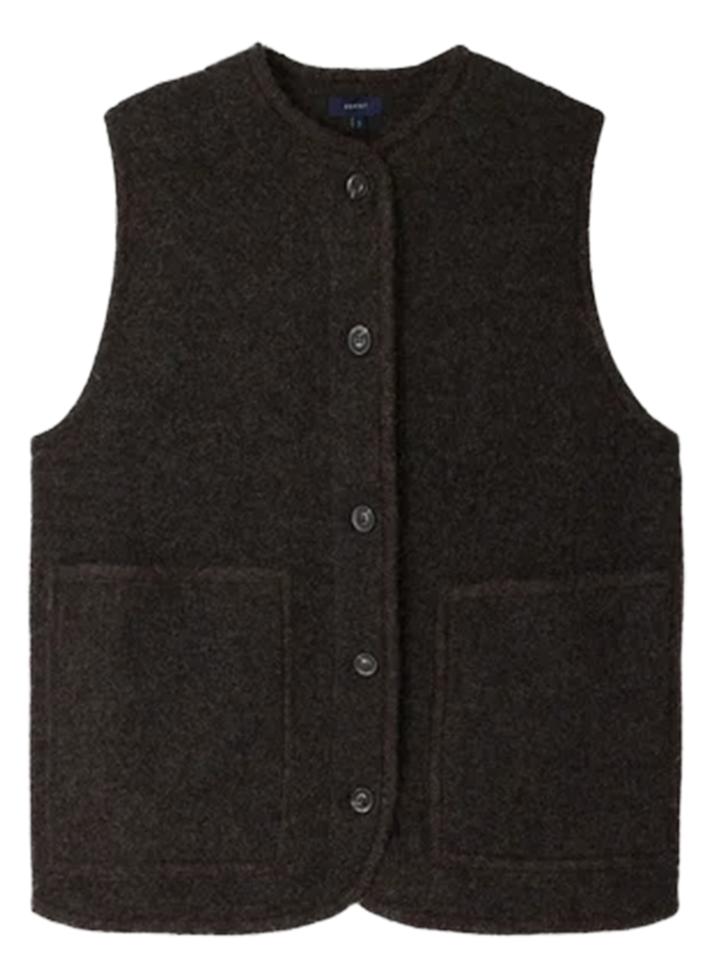 Blouson col rond en laine SOEUR Marron