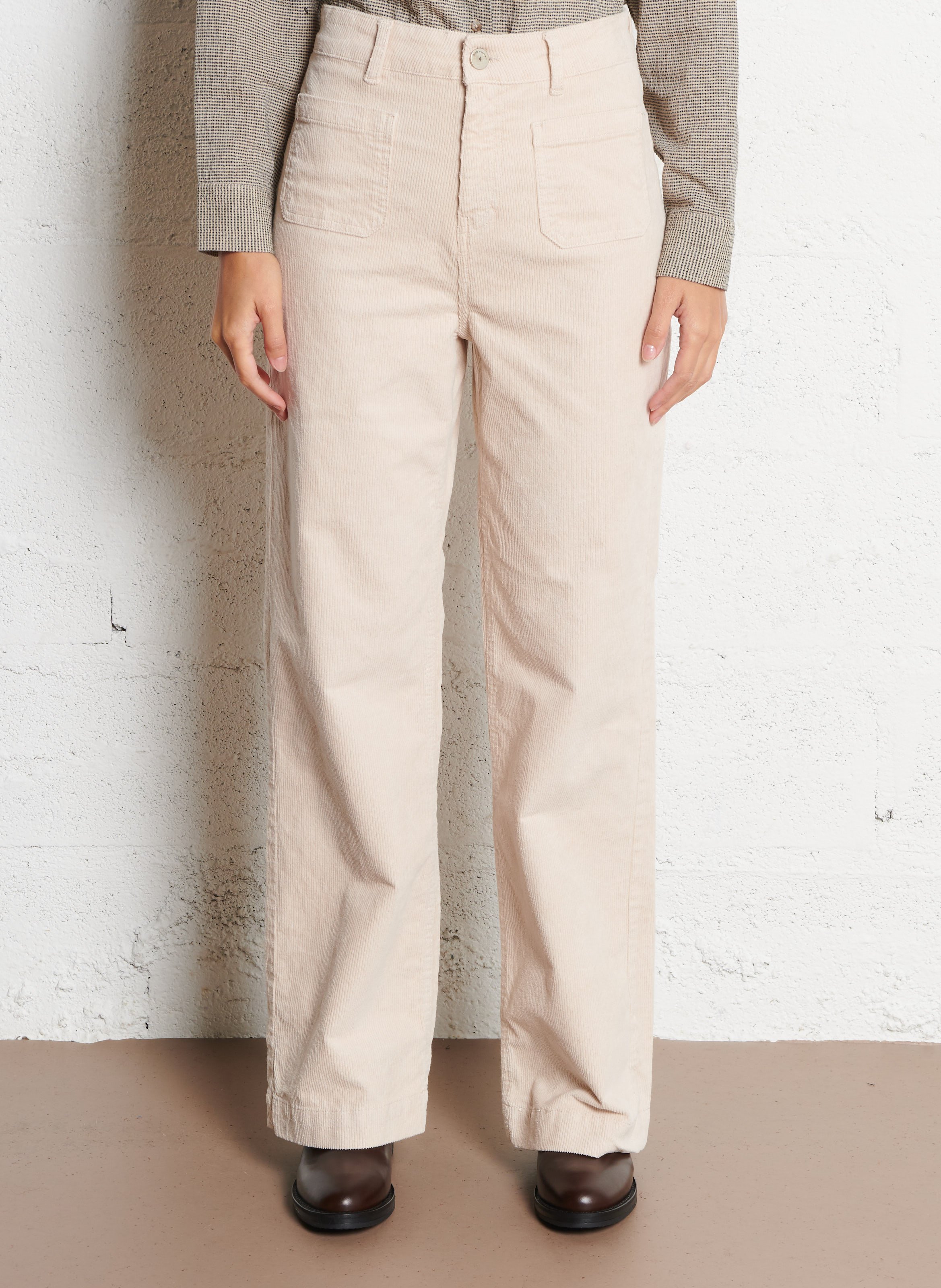 Pantalon large en coton mélangé SUD EXPRESS