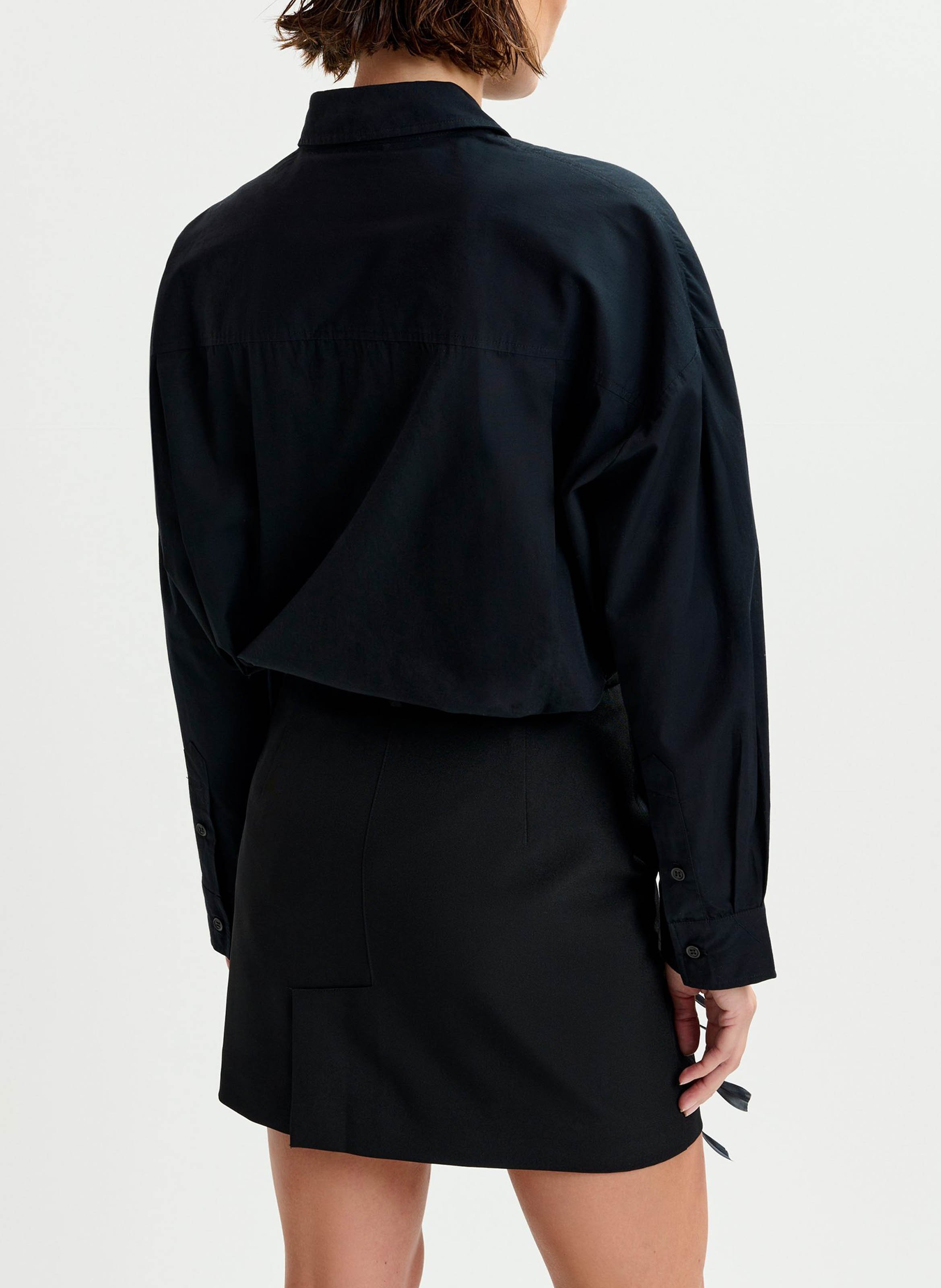 Chemise oversize brodée ESSENTIEL ANTWERP Noir