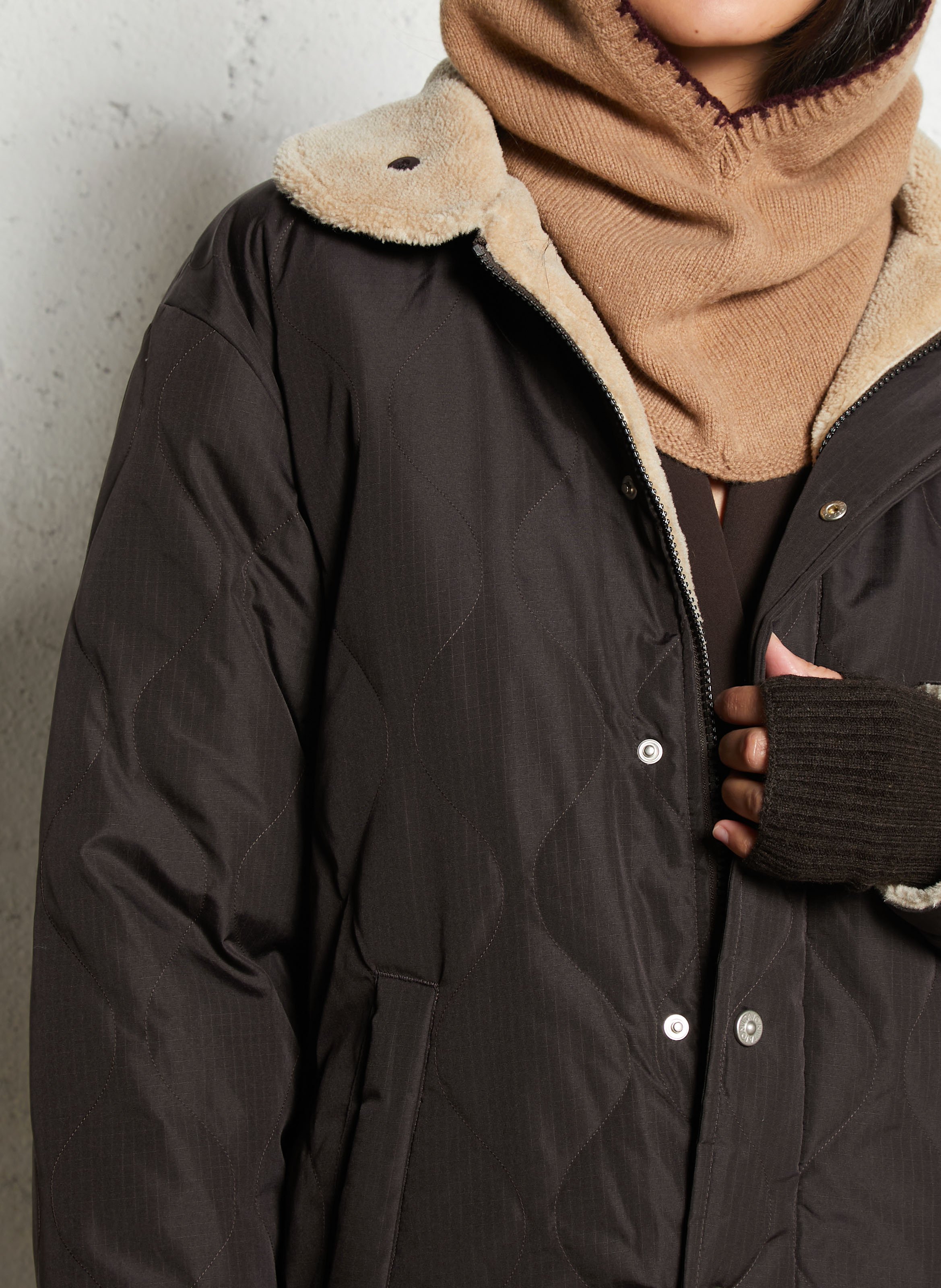 Doudoune oversize TAION Beige