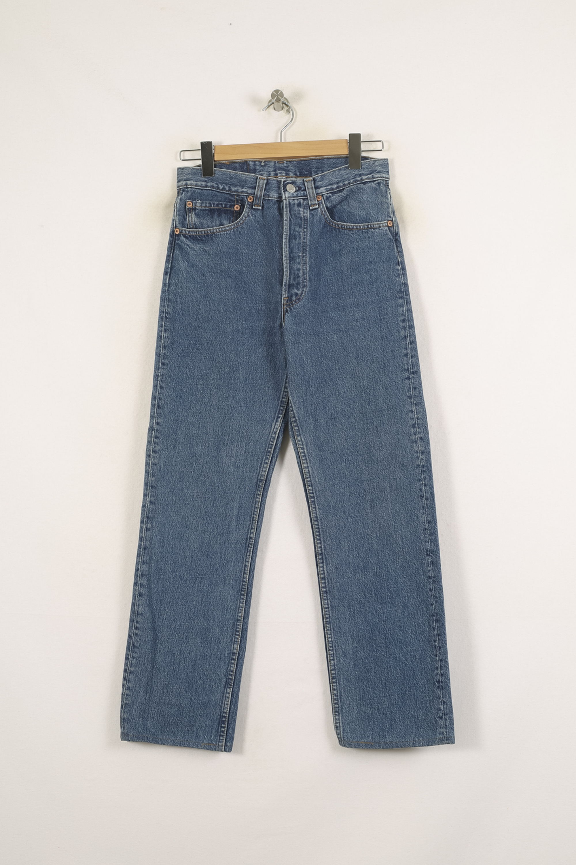 Cropped slim jeans with studs LEVI'S - Seconde main Blue