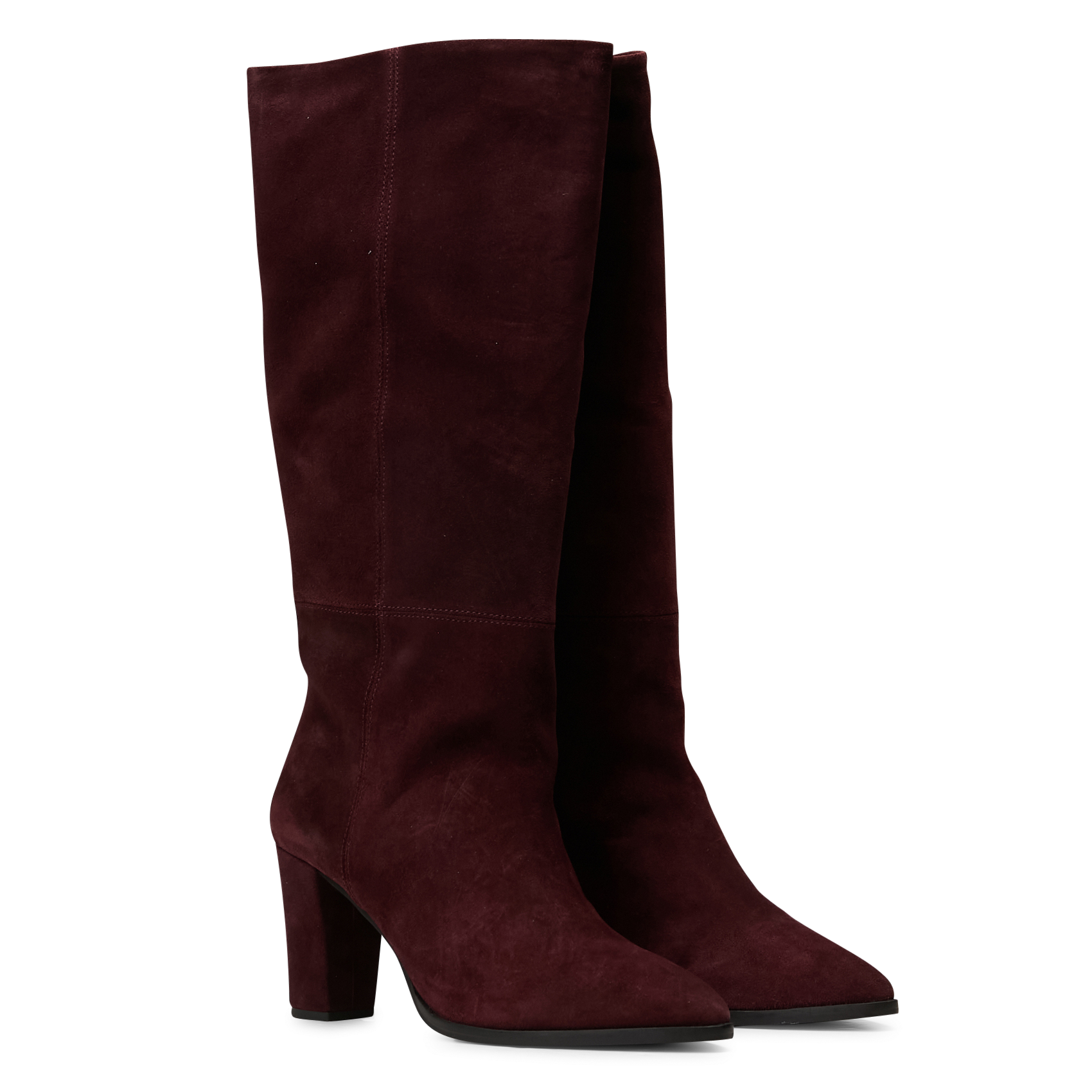 Bottes en cuir velours IKKS Rouge