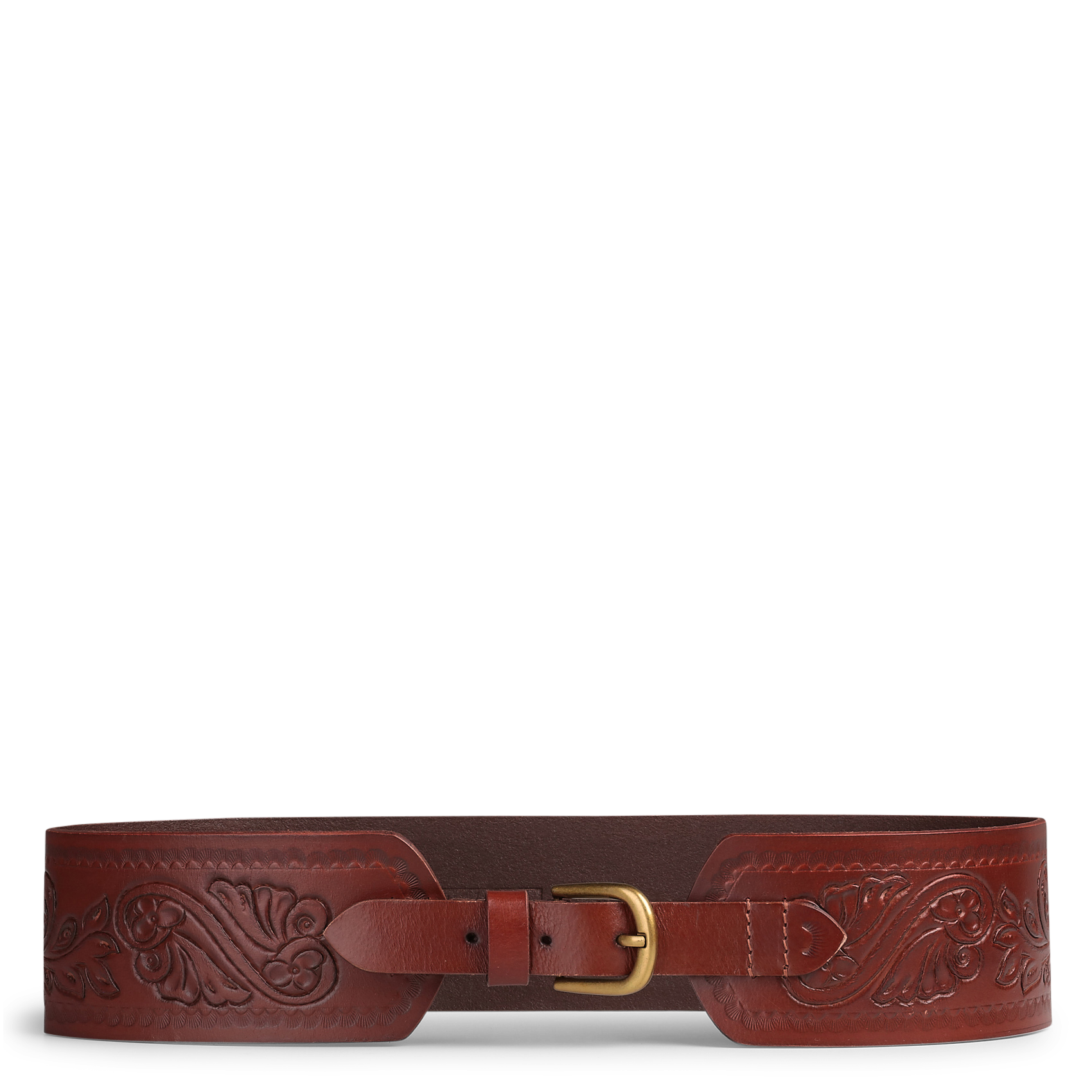 - Gespsluiting. - Breedte: 3 cm.  COTELAC Rood