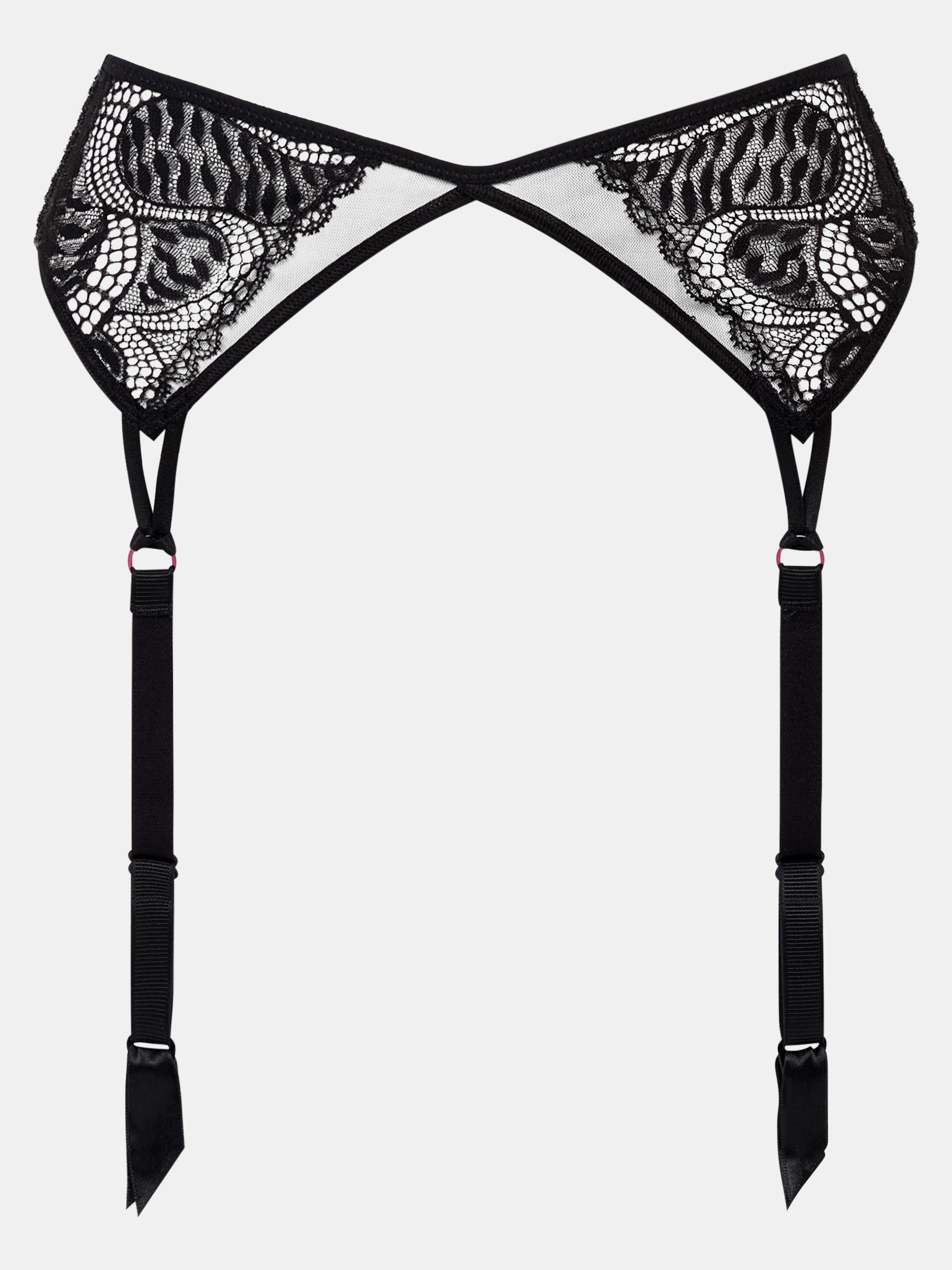 Lace garter belt CHANTELLE PULP Black