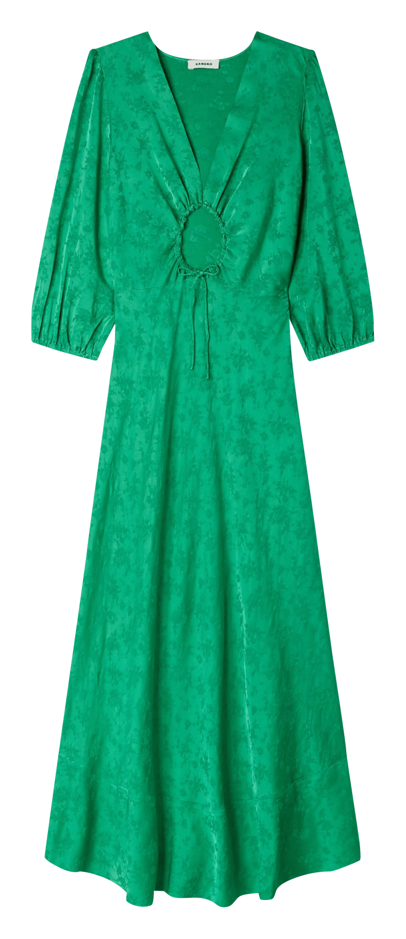 Robe longue décolleté  SANDRO Vert