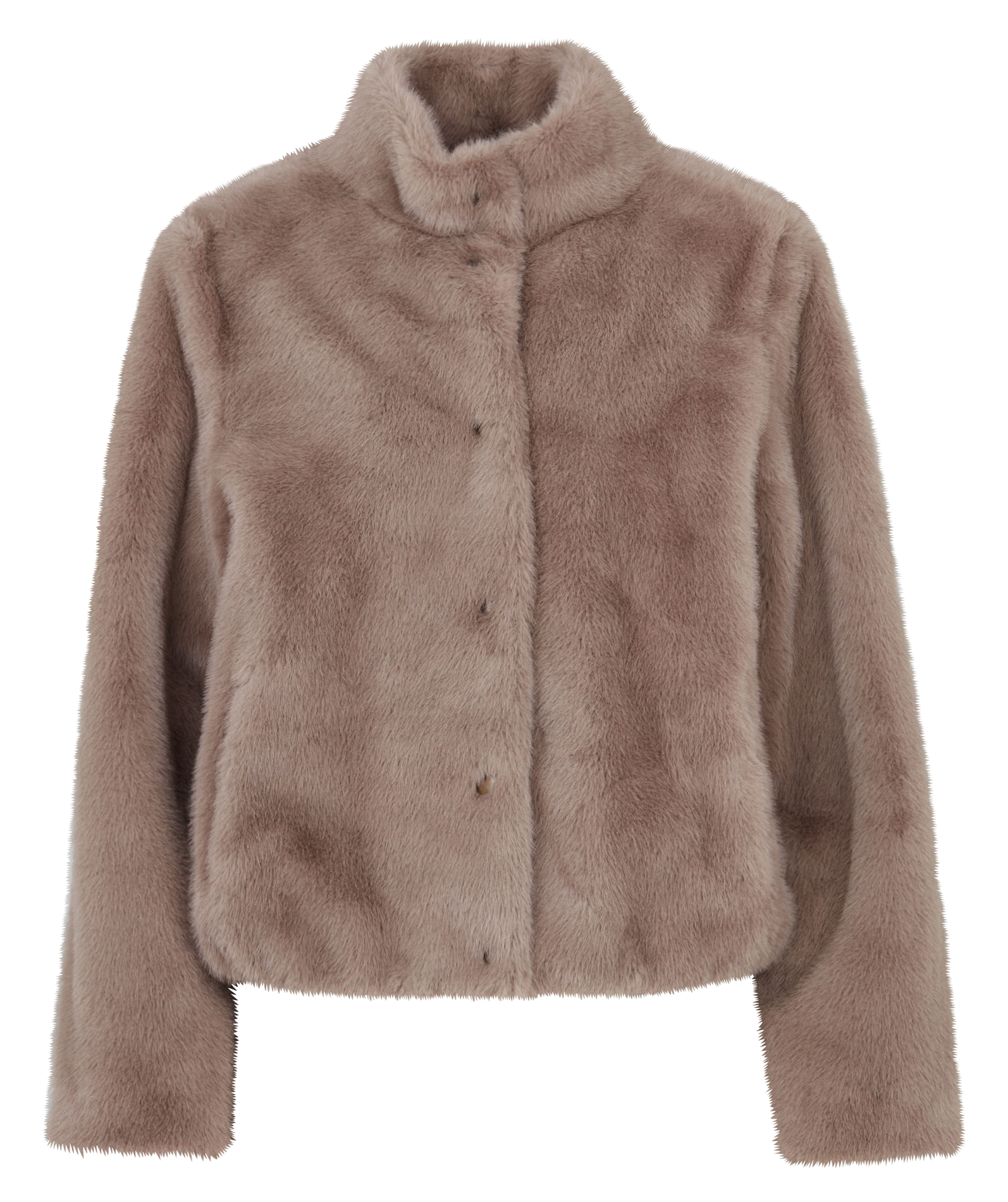 Manteau col montant en fourrure synthétique MAISON 123 Beige
