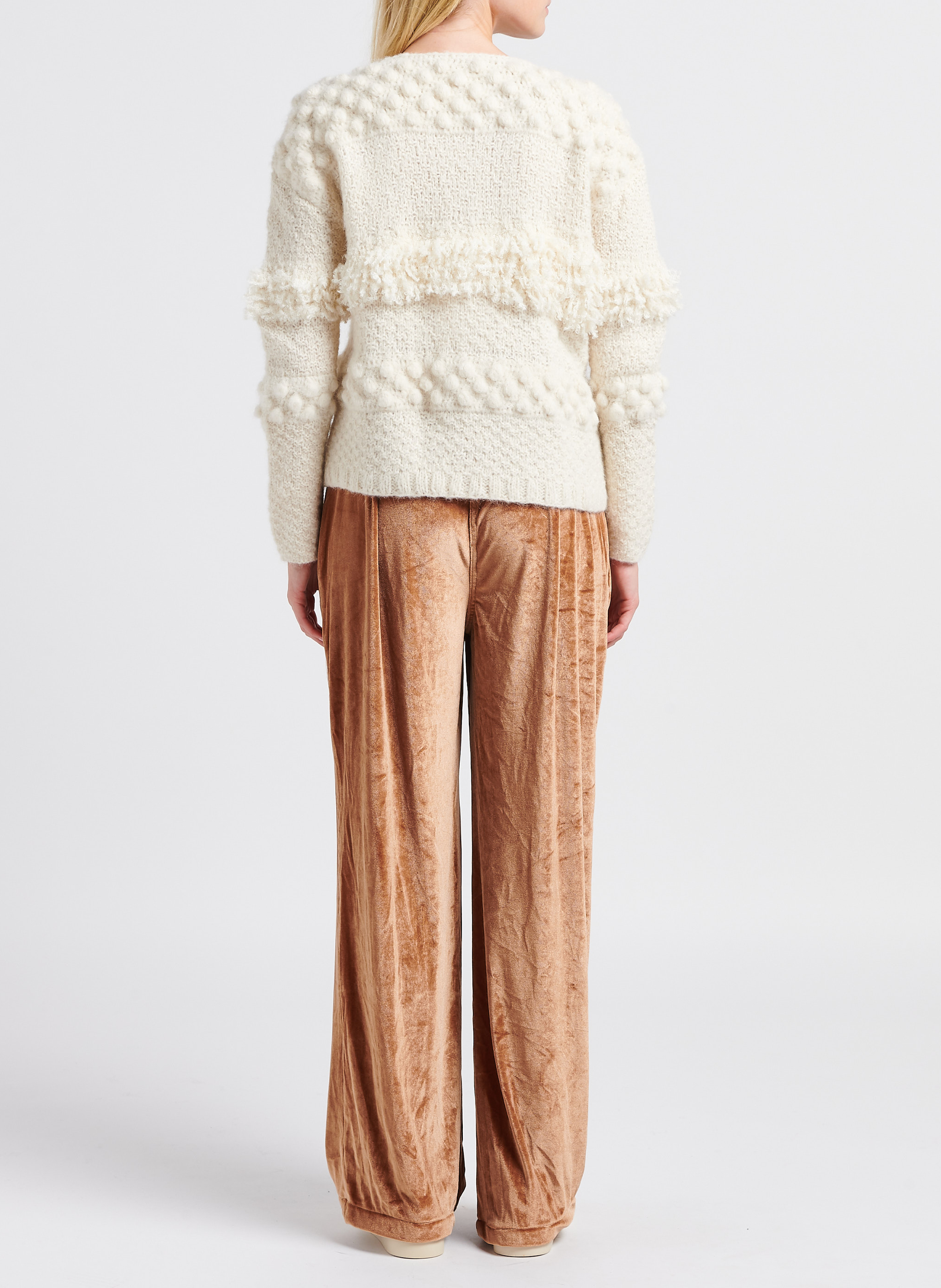 Rundhalspullover aus Alpaka-Mix STELLA PARDO Beige