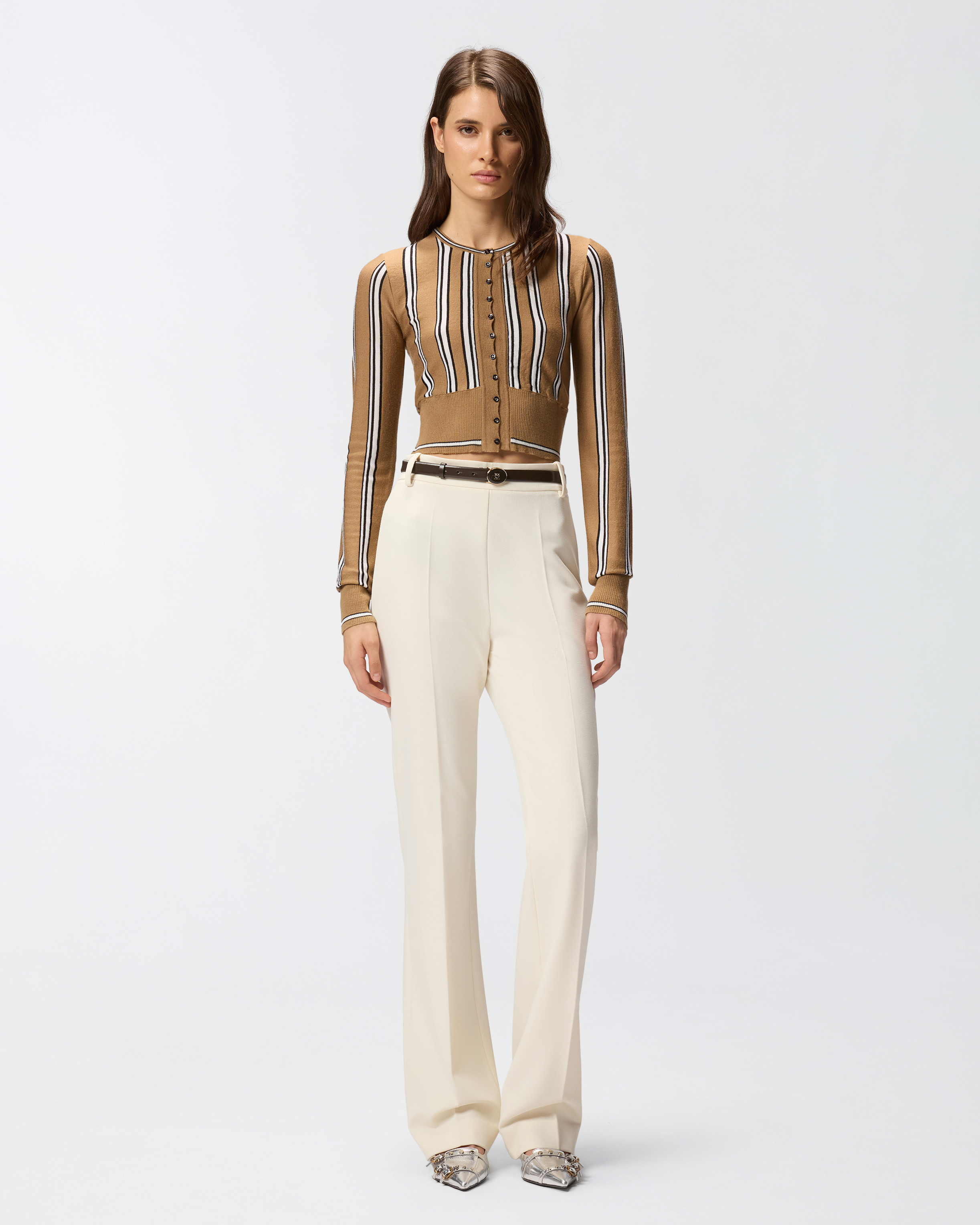 Multicolored Striped Cardigan PINKO Multicolored