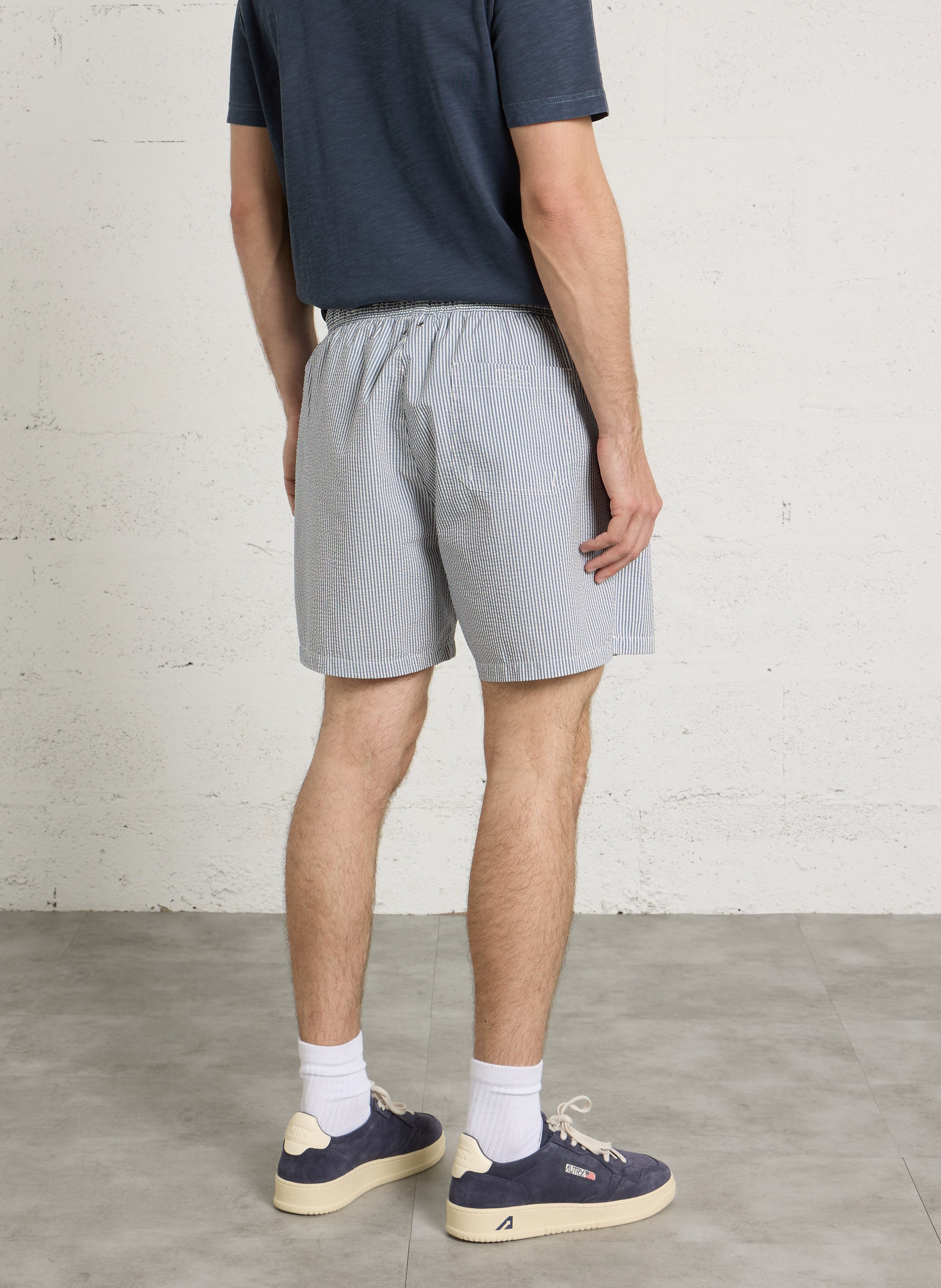 Short de bain élastiqué rayé GANT Bleu