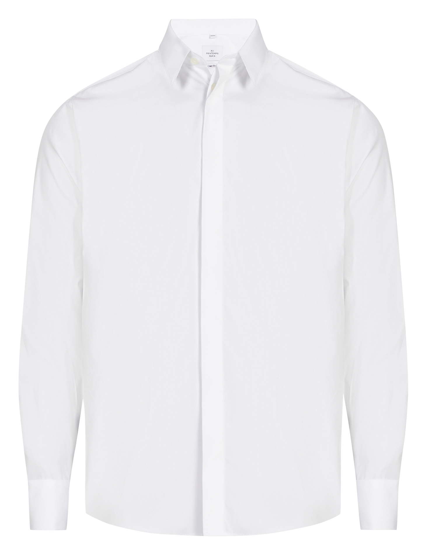 Chemise droite col classique en coton AU PRINTEMPS PARIS White