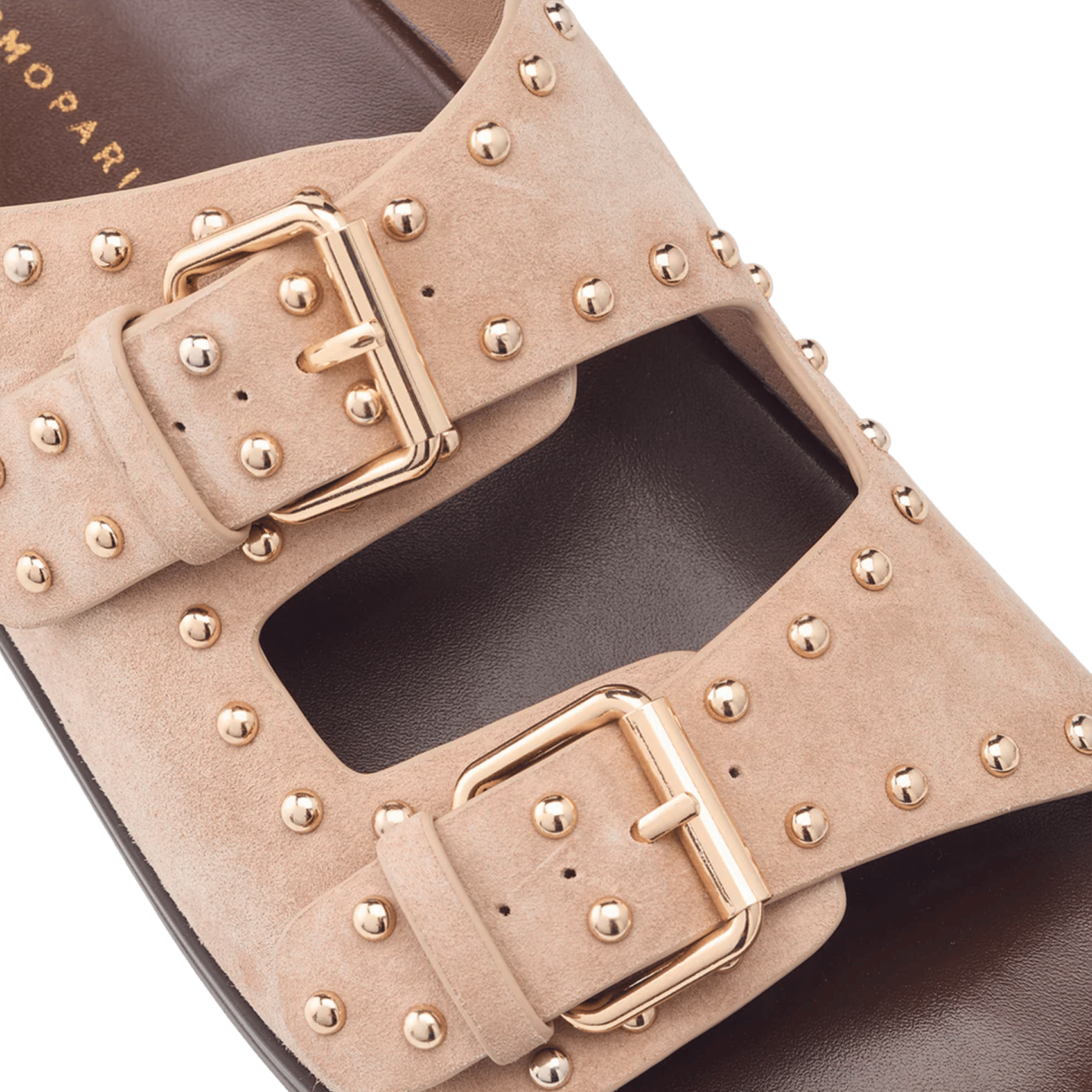 Mules aus Veloursleder COSMOPARIS Beige
