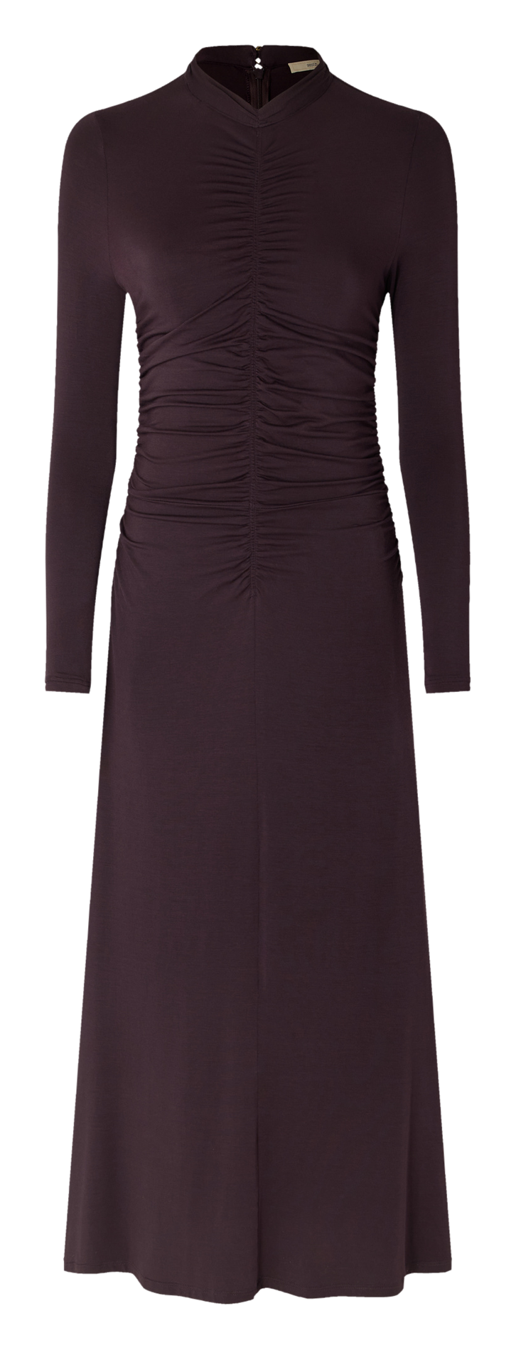 Lange jurk met ronde hals SESSUN Bruin