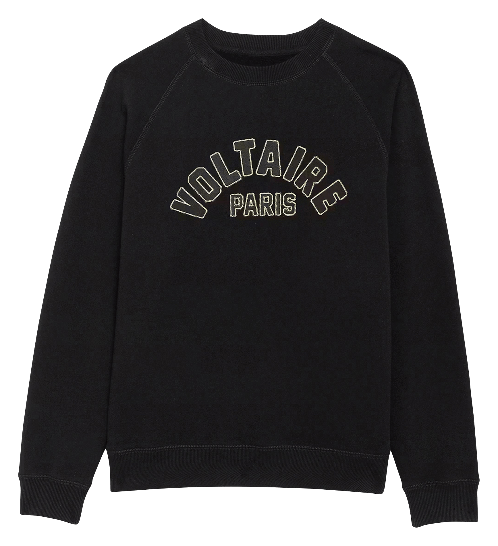 Gerade geschnittenes Rundhals-Sweatshirt aus Baumwolle ZADIG&VOLTAIRE Schwarz