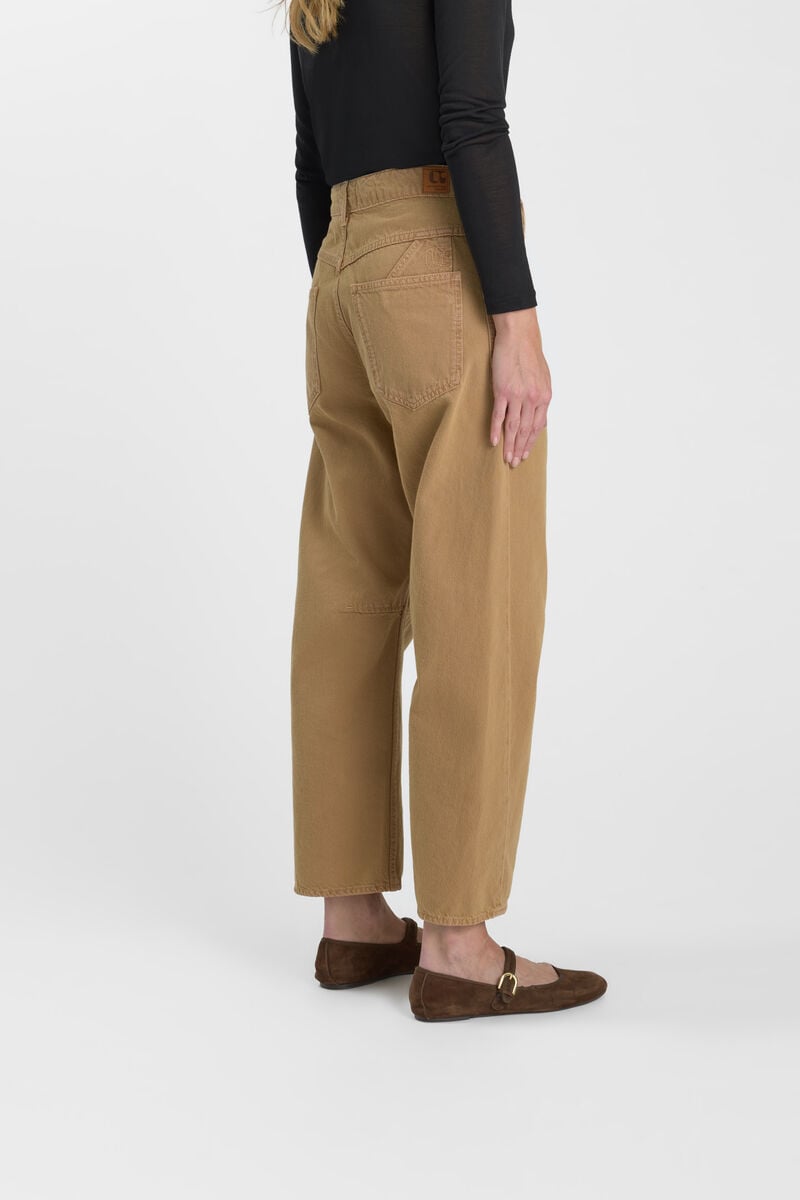 Loose jeans, wide leg, length 34 LE TEMPS DES CERISES Beige