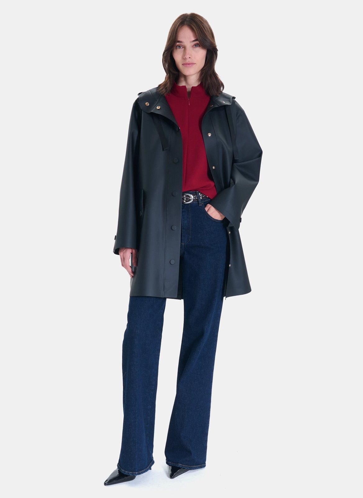 Parka droite col montant ZAPA Noir
