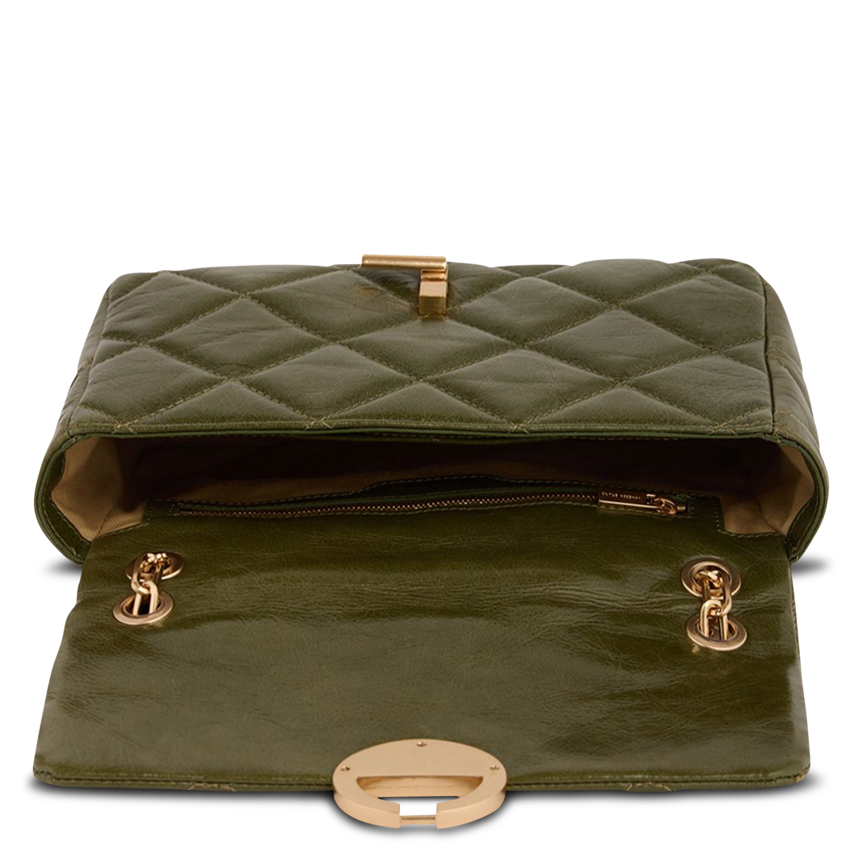 Leather shoulder bag VANESSA BRUNO Green