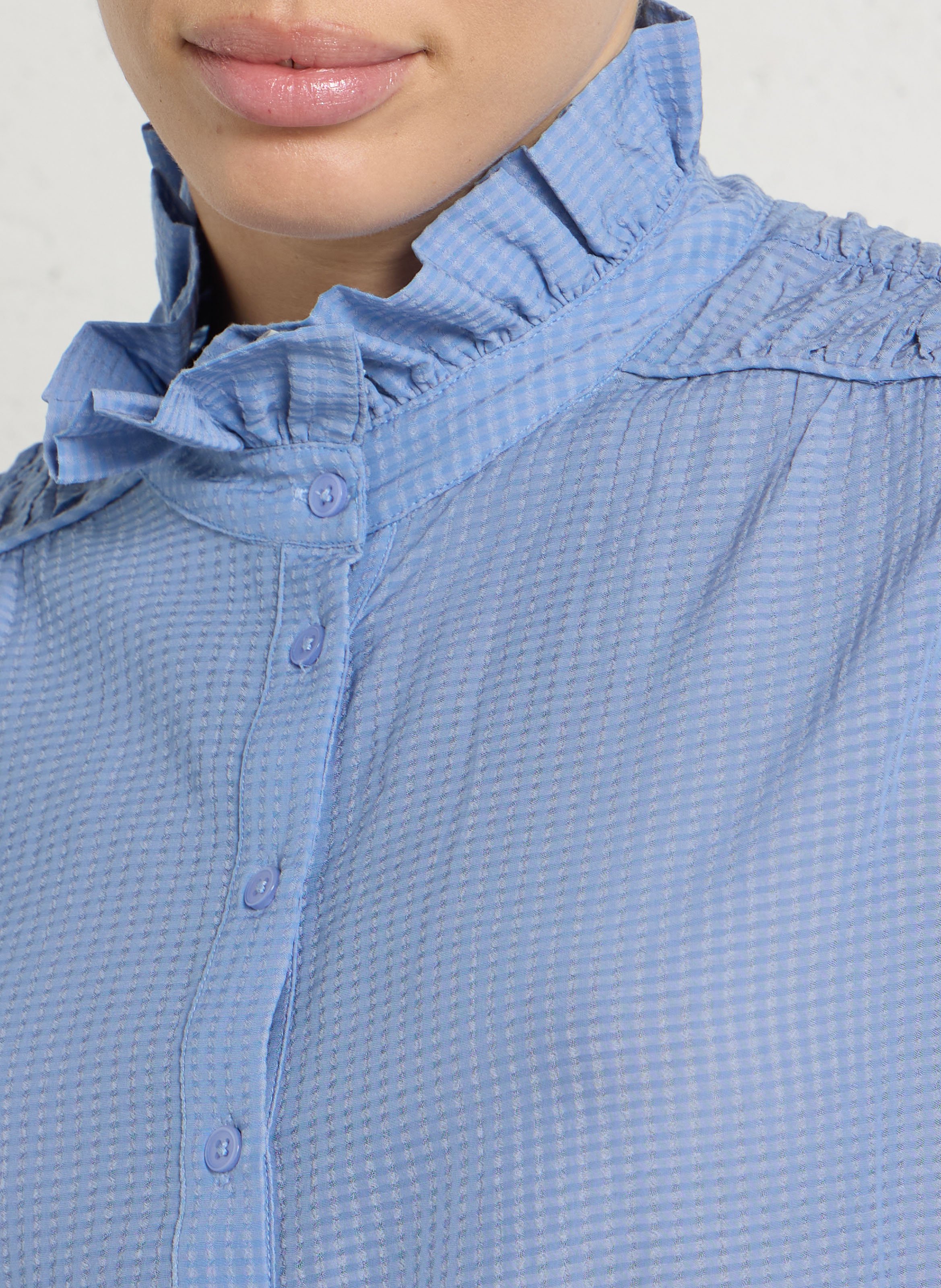 Loose-fit shirt with Victorian collar MAISON 123 Plums