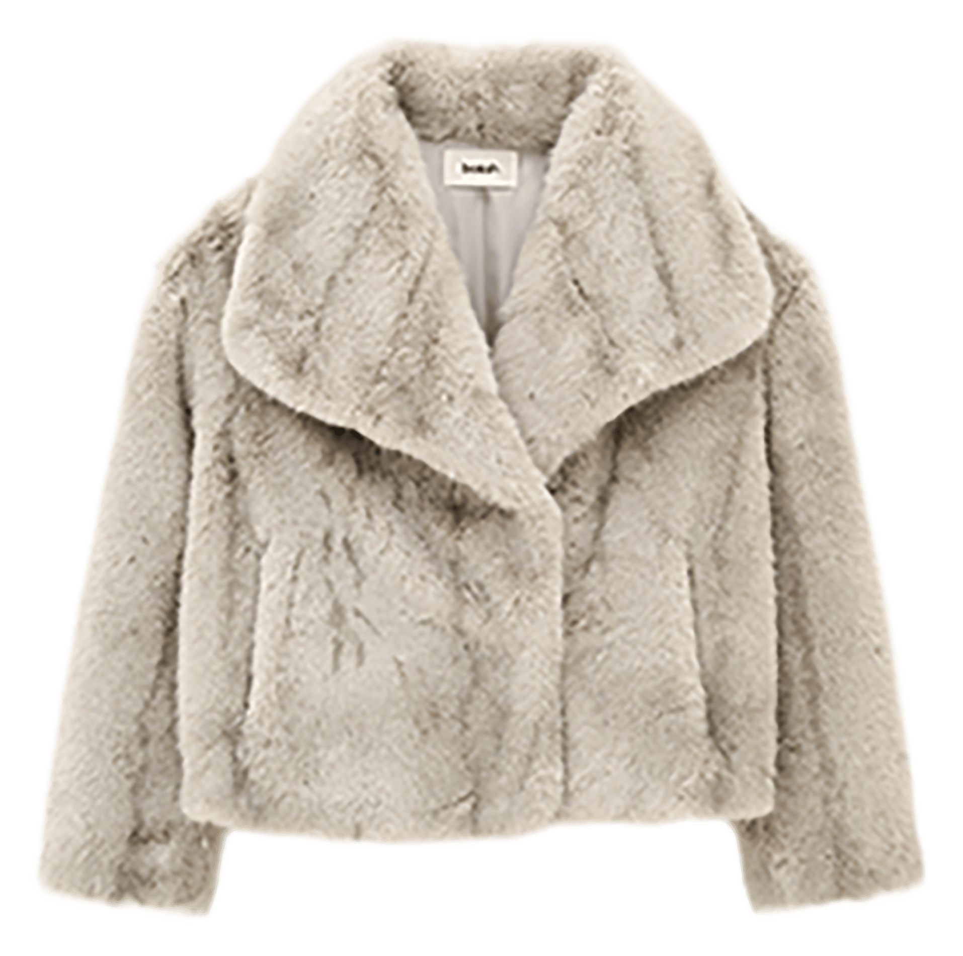 Oversize-Mantel in Felloptik BA&SH Grau