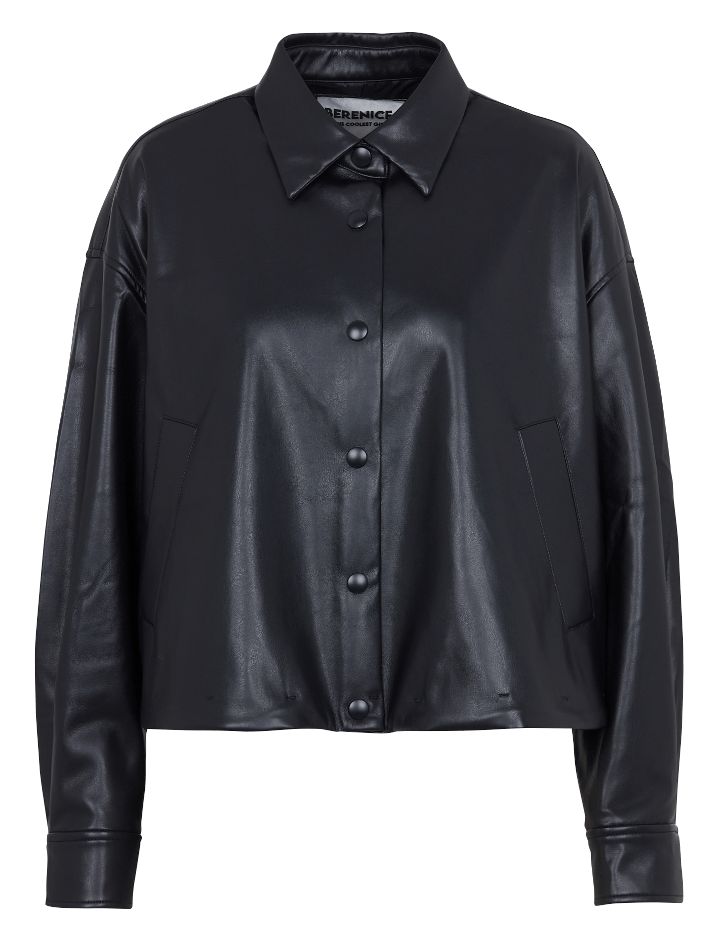 Imitation leather jacket BERENICE Blue