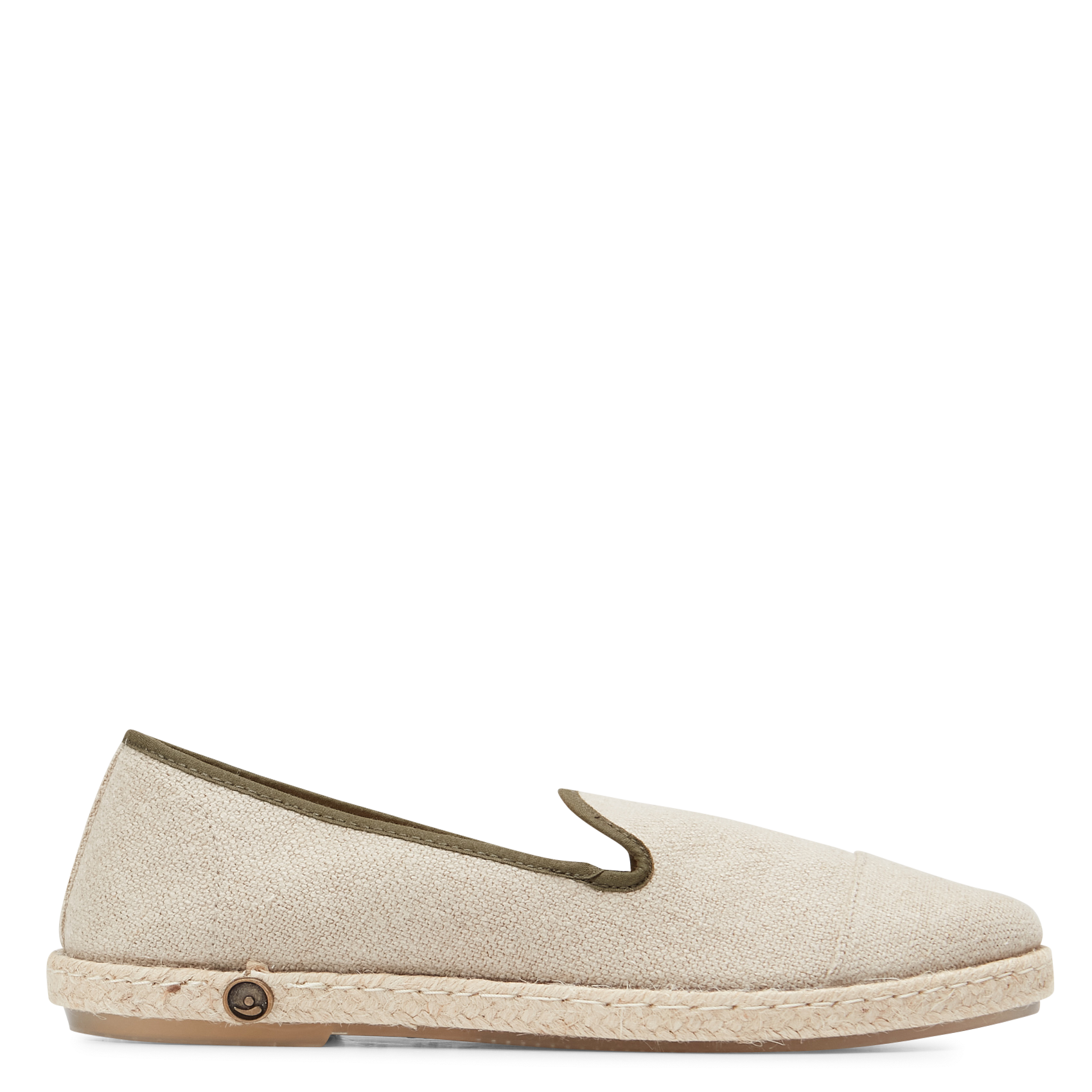 Linen espadrilles with round toes ANGARDE Beige