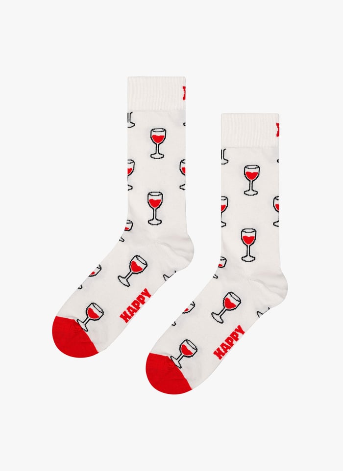 Long Printed Cotton blend Socks Blanc Casse Happy Socks Women