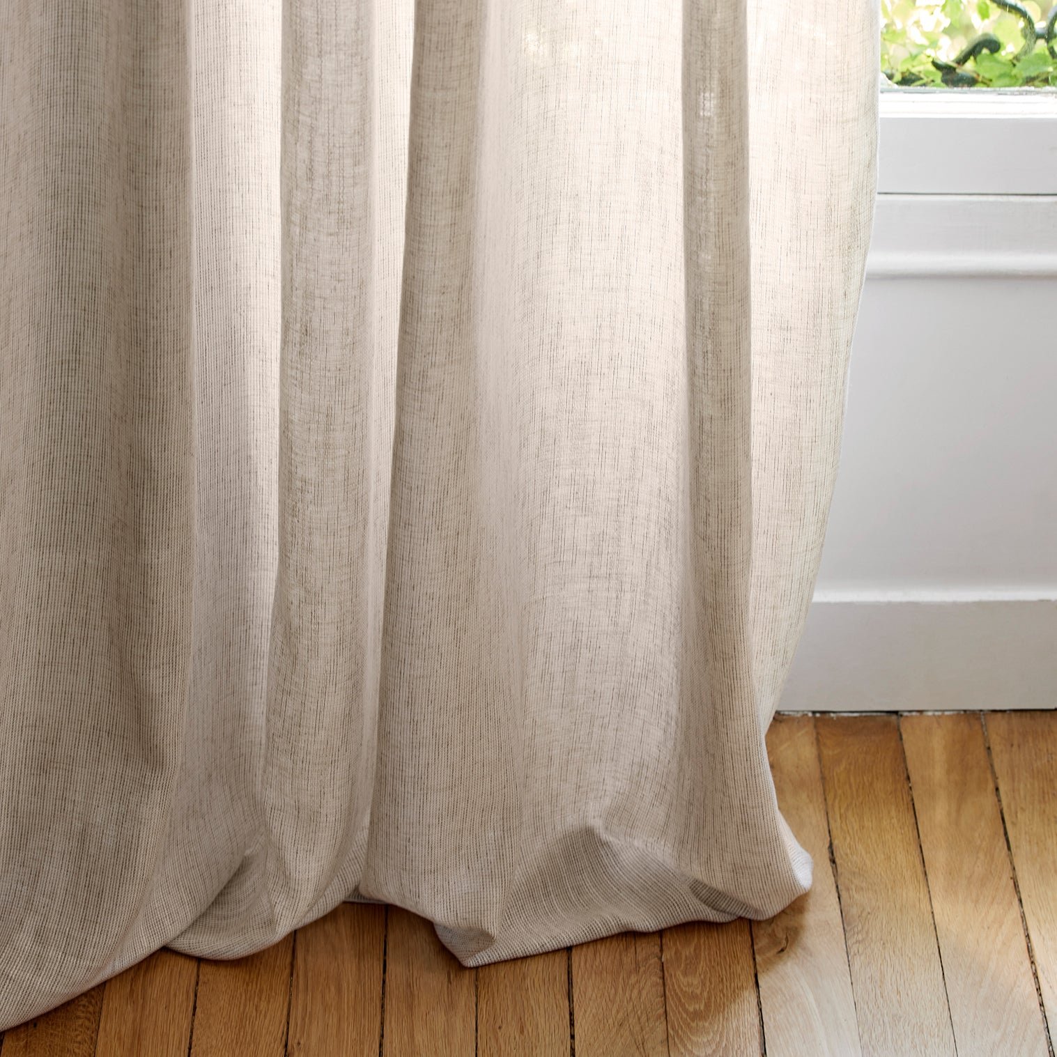 Net curtain with loops MADURA Beige