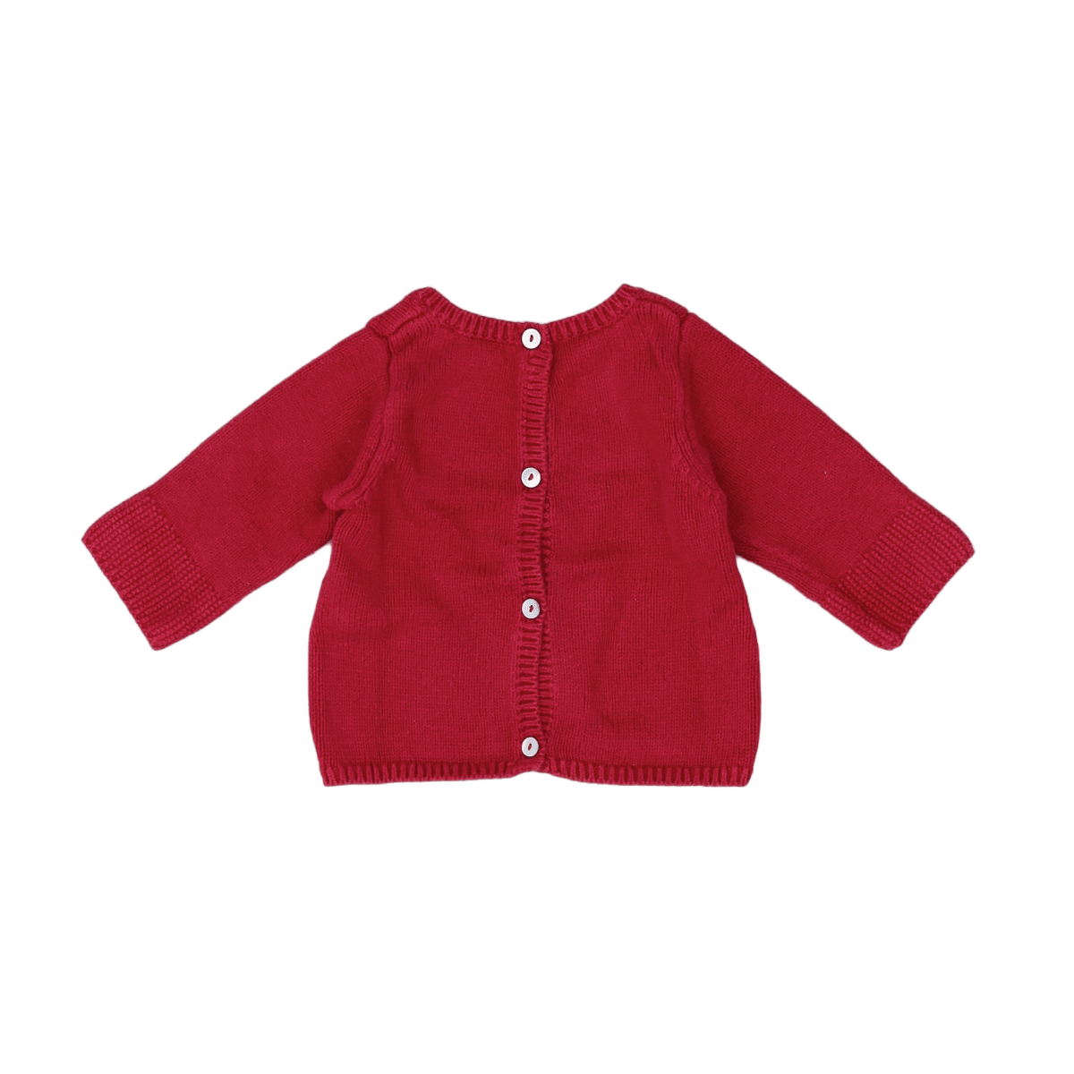 Red baby sweater - 3 months JACADI - Seconde Main Red