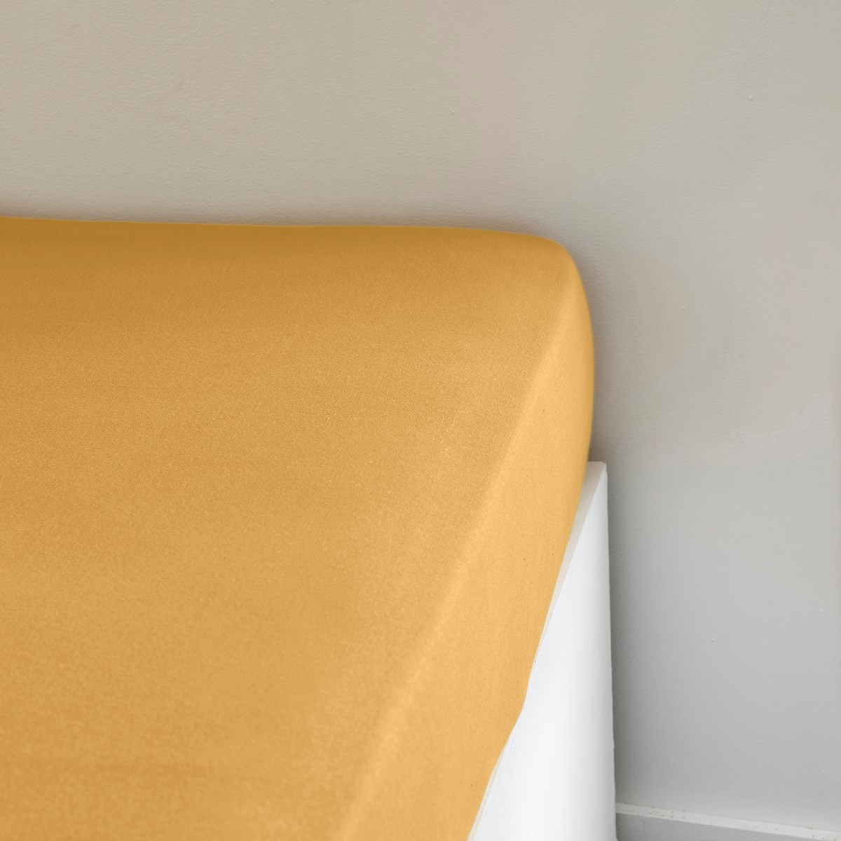 Drap housse extensible en coton TODAY LINGE DE MAISON Jaune