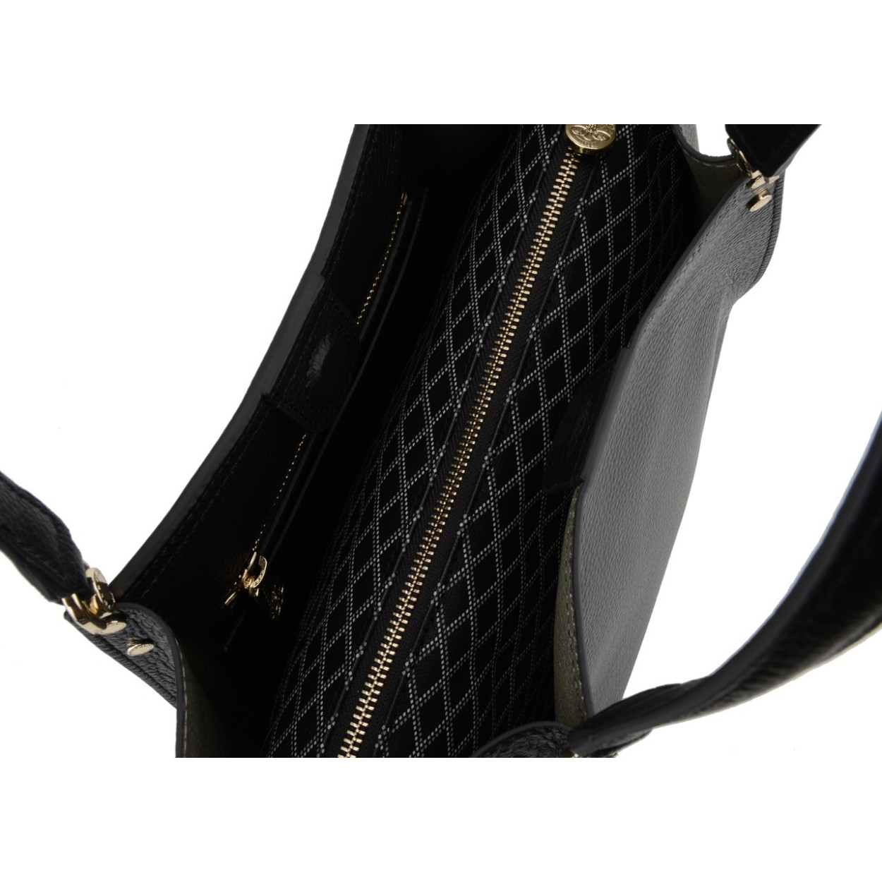 A-line leather skirt POURCHET Black