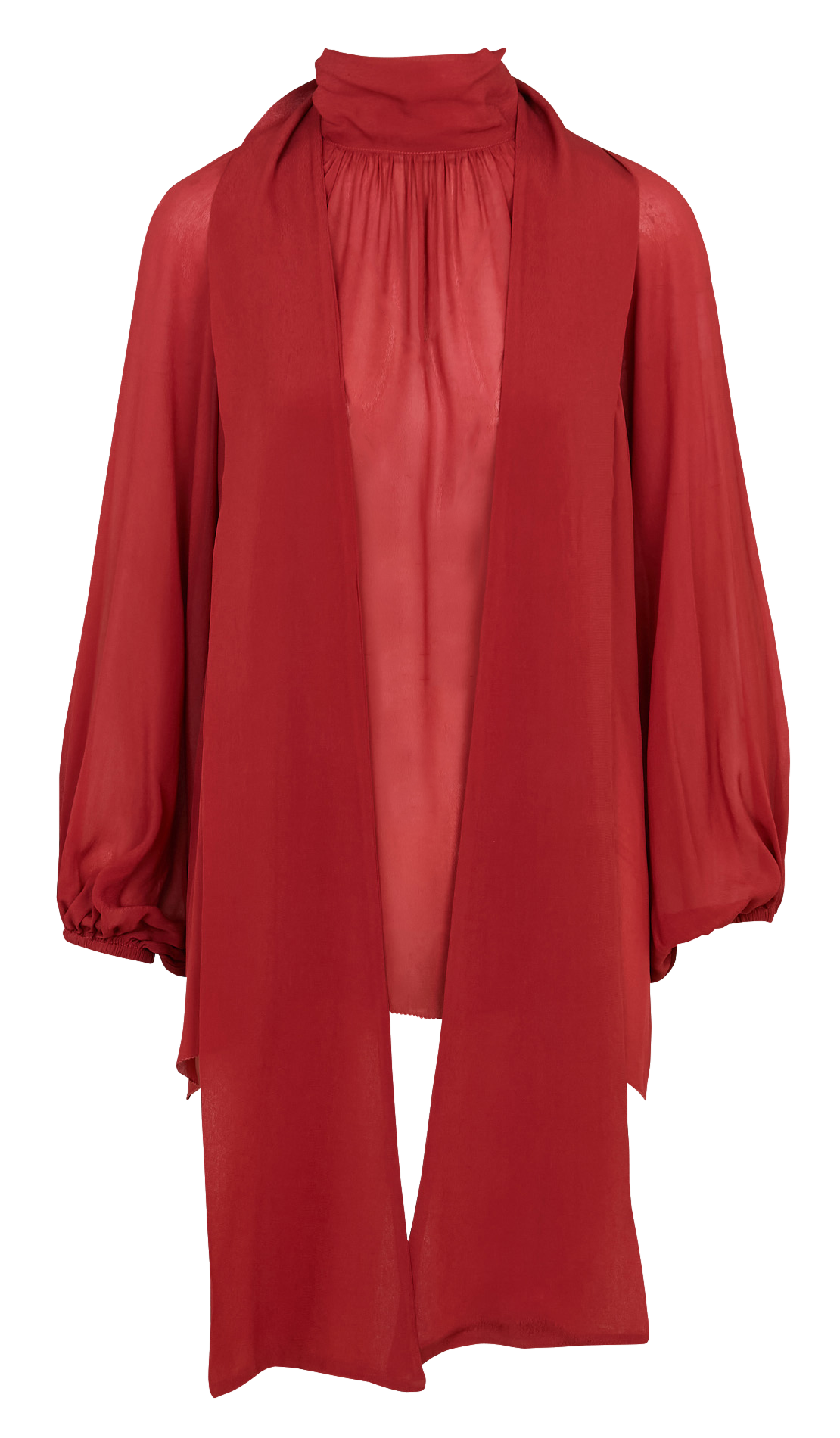 Solid high-neck blouse SUNCOO Brown