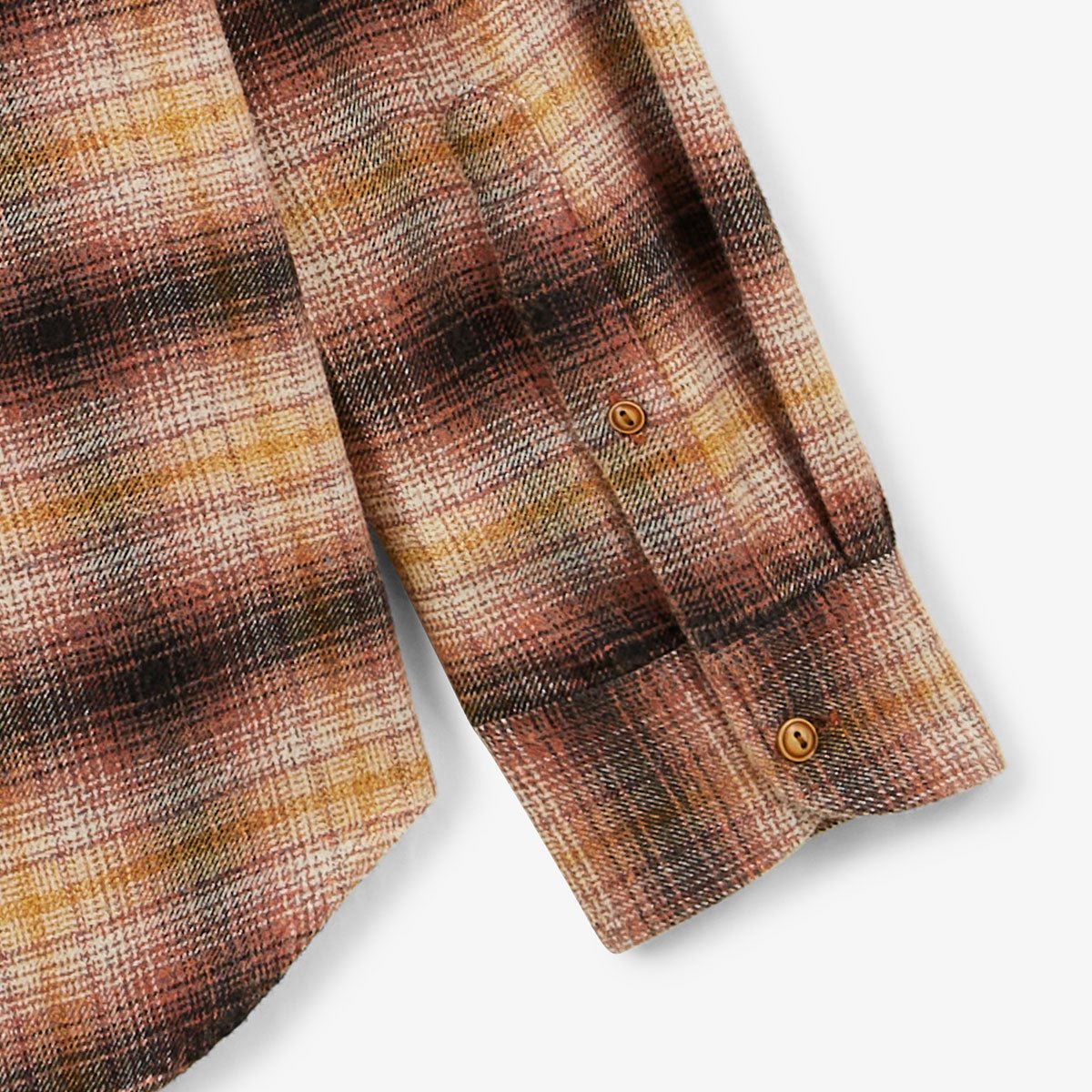 Long-sleeved Mao collar checked shirt SERGE BLANCO Orange