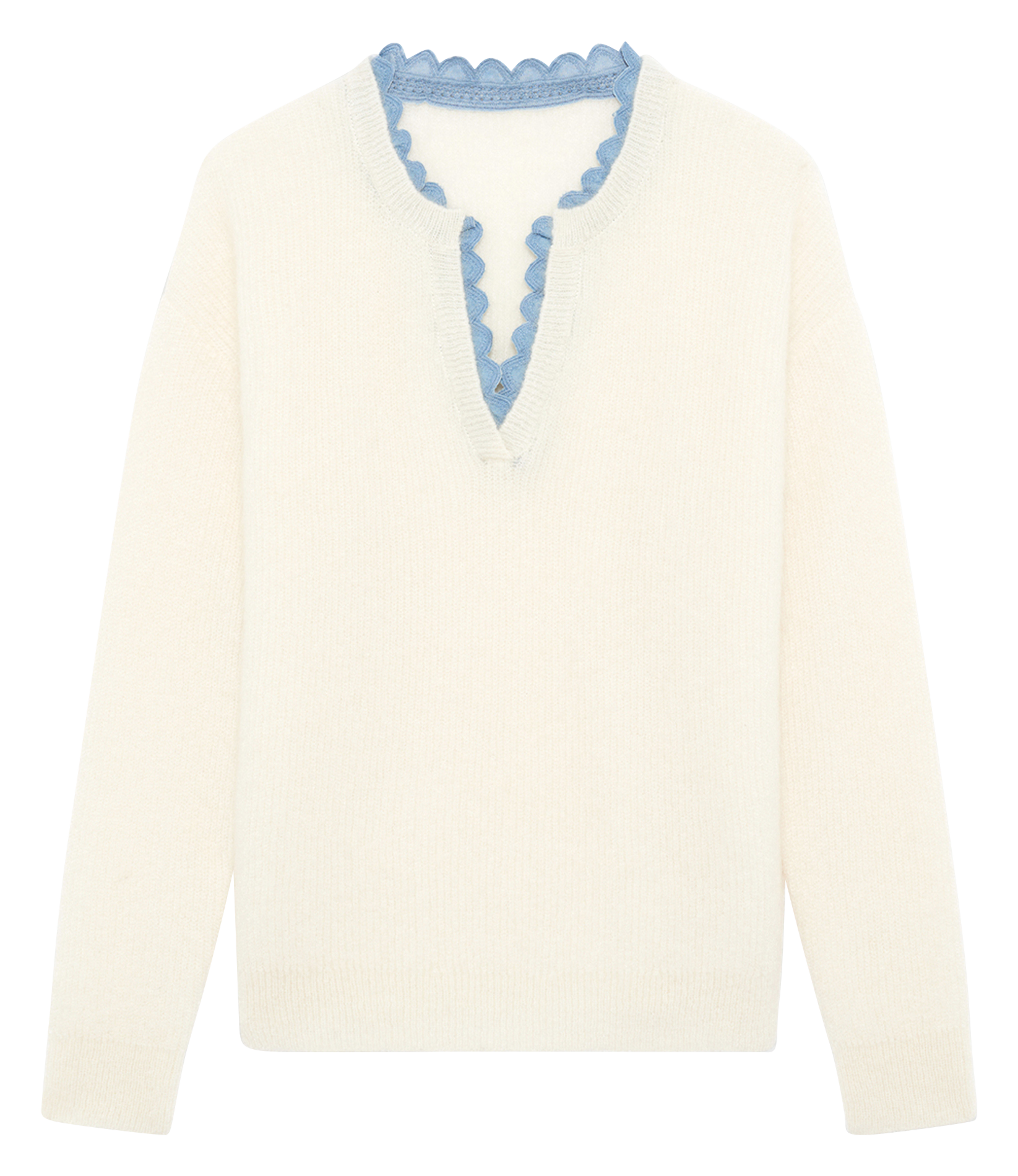 Grandad-collar sweater PABLO Beige