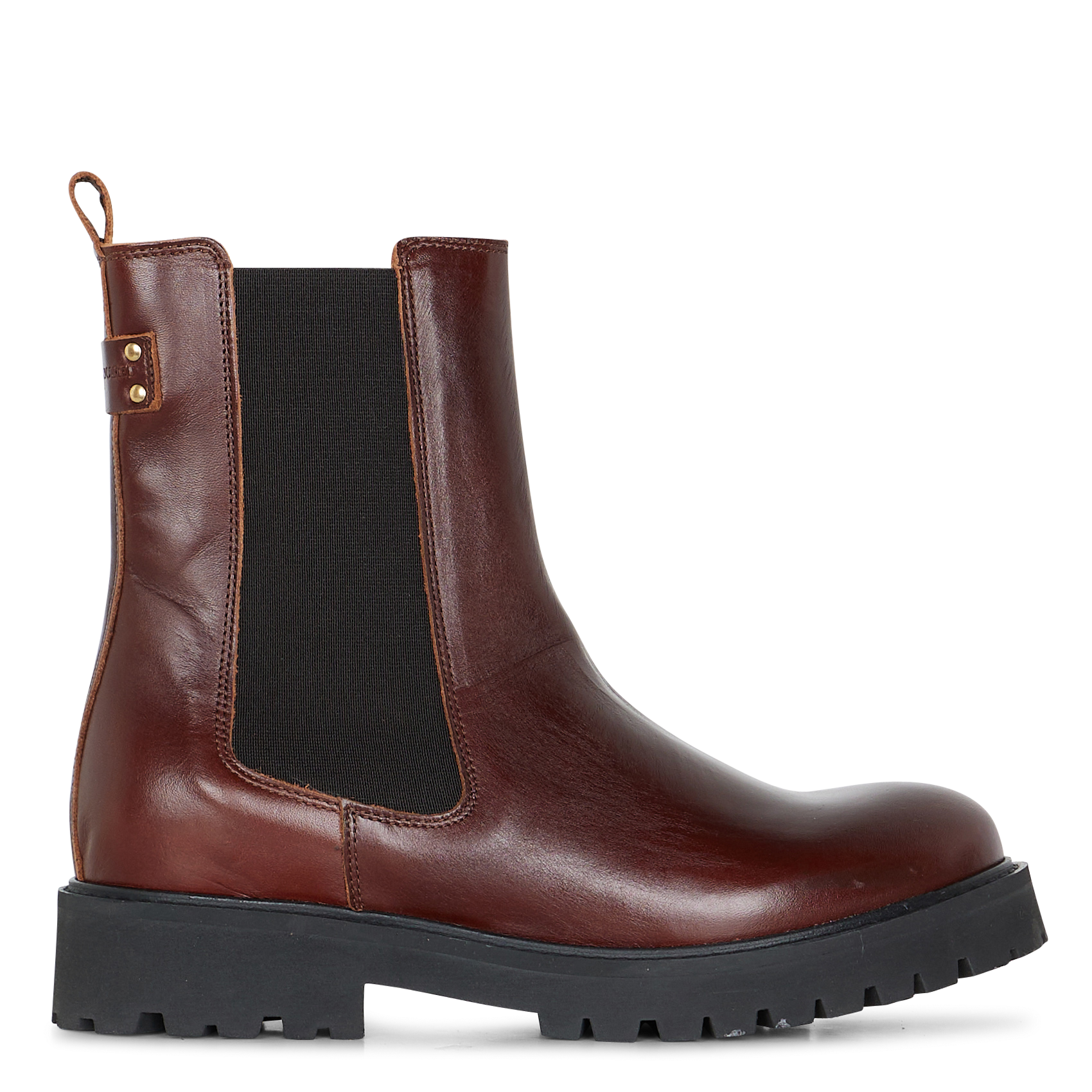 Effen leren enkellaarzen met textuur MAISON TOUFET