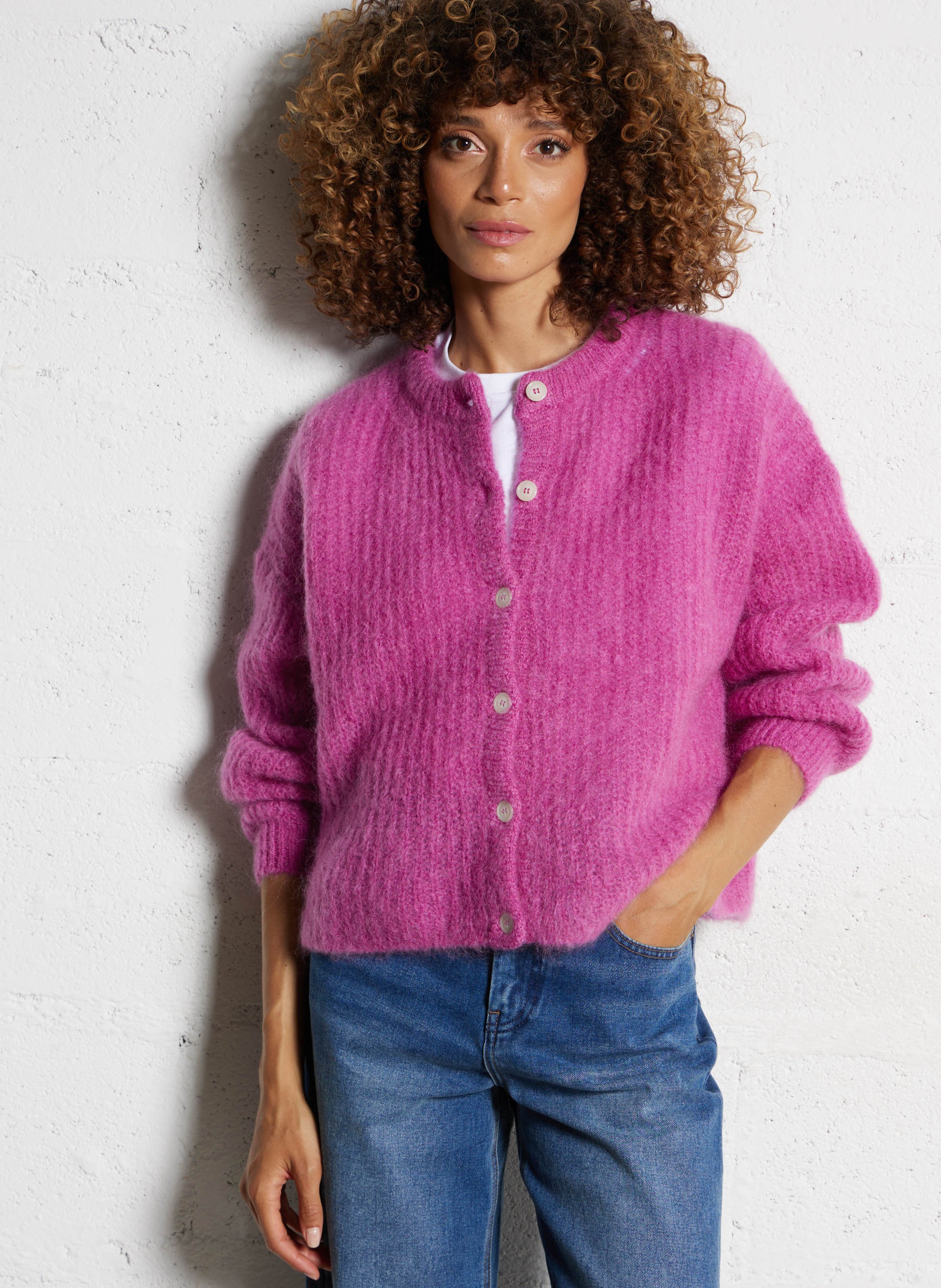 Oversized fluffy wool blend vest DES PETITS HAUTS