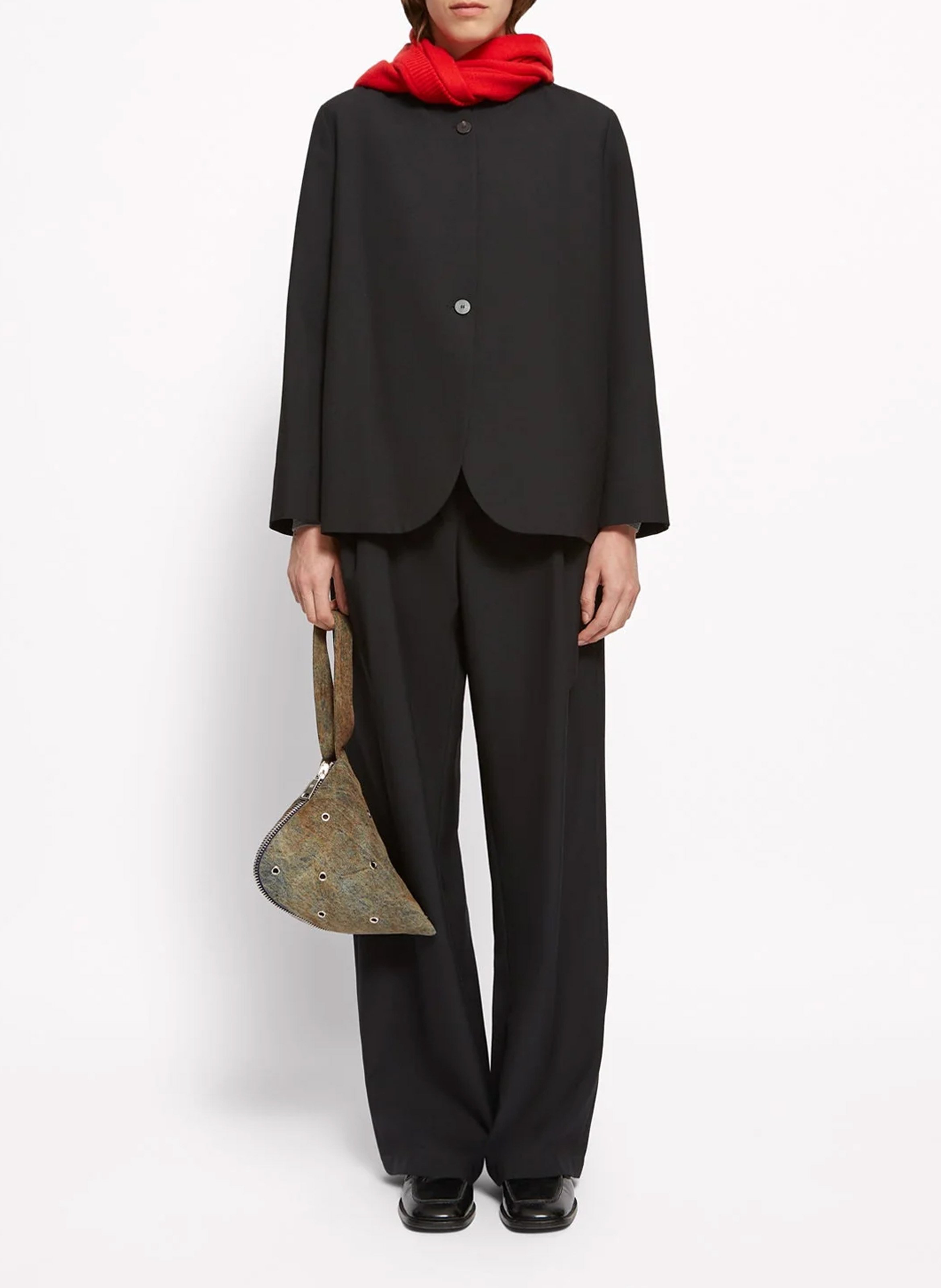 Pantalon coupe tailoring taille haute ROSEANNA Noir