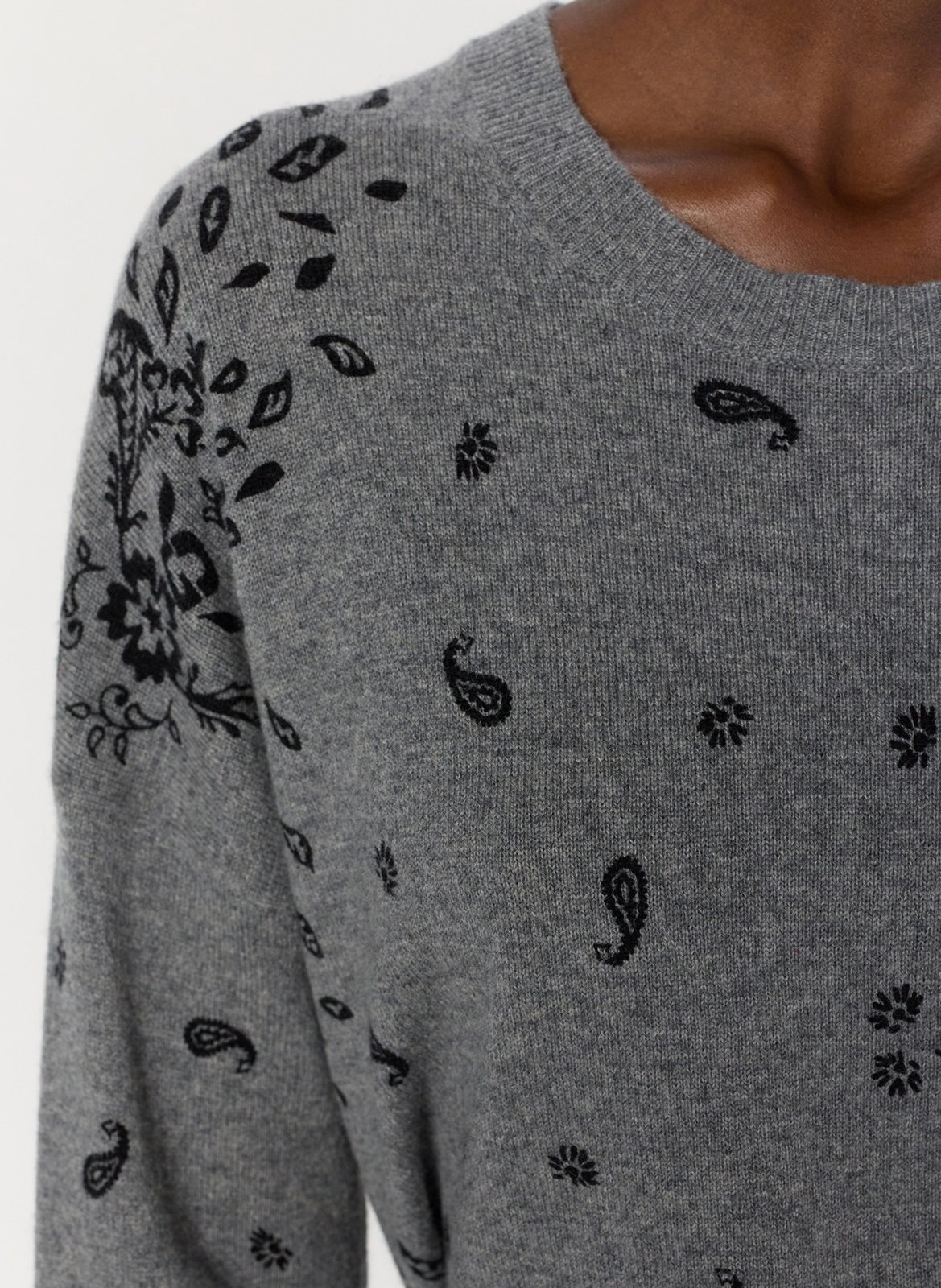 Kasjmier trui met opstaande kraag GERARD DAREL Grijs