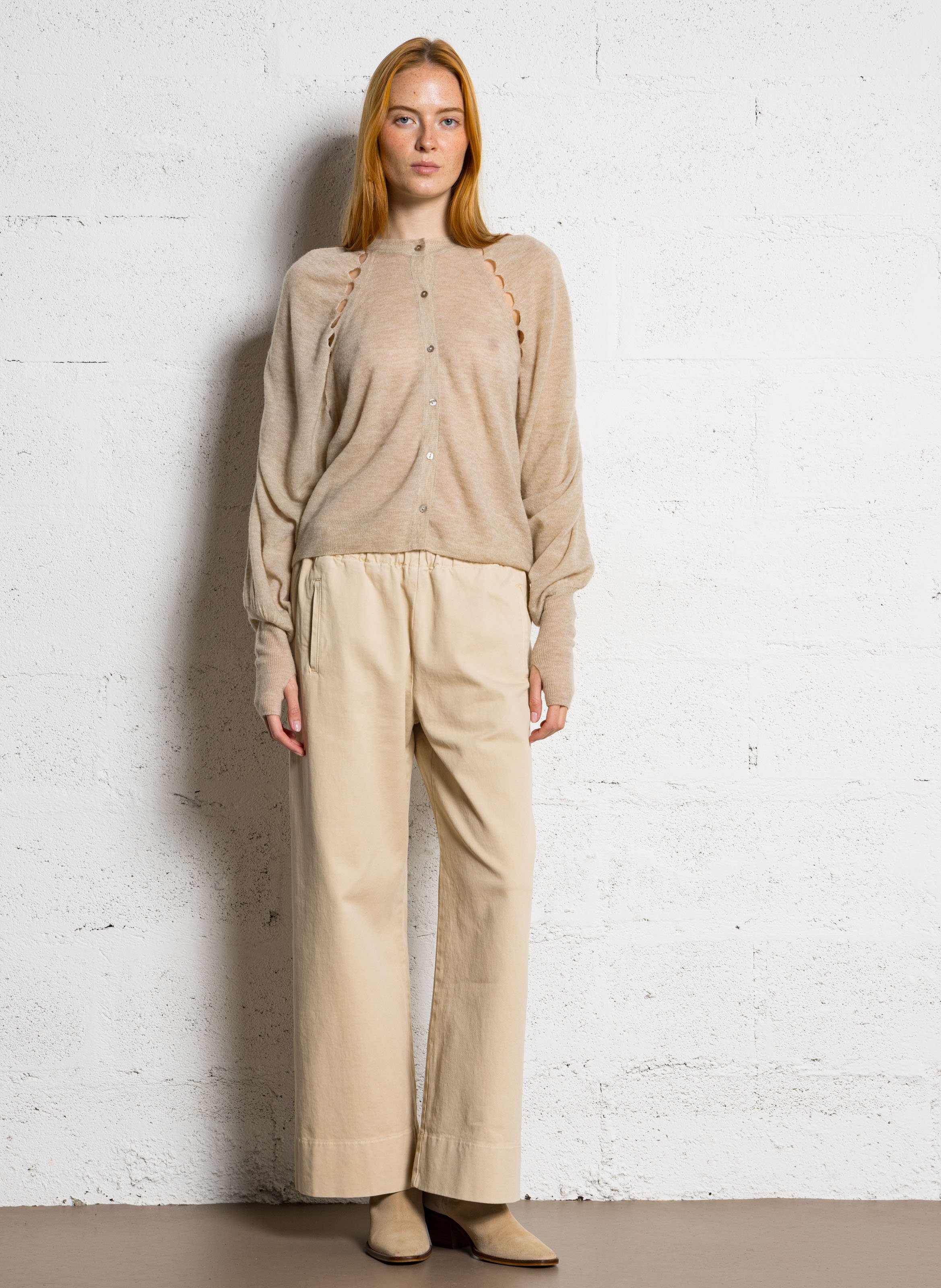 Chino van katoenmix HOD PARIS Beige