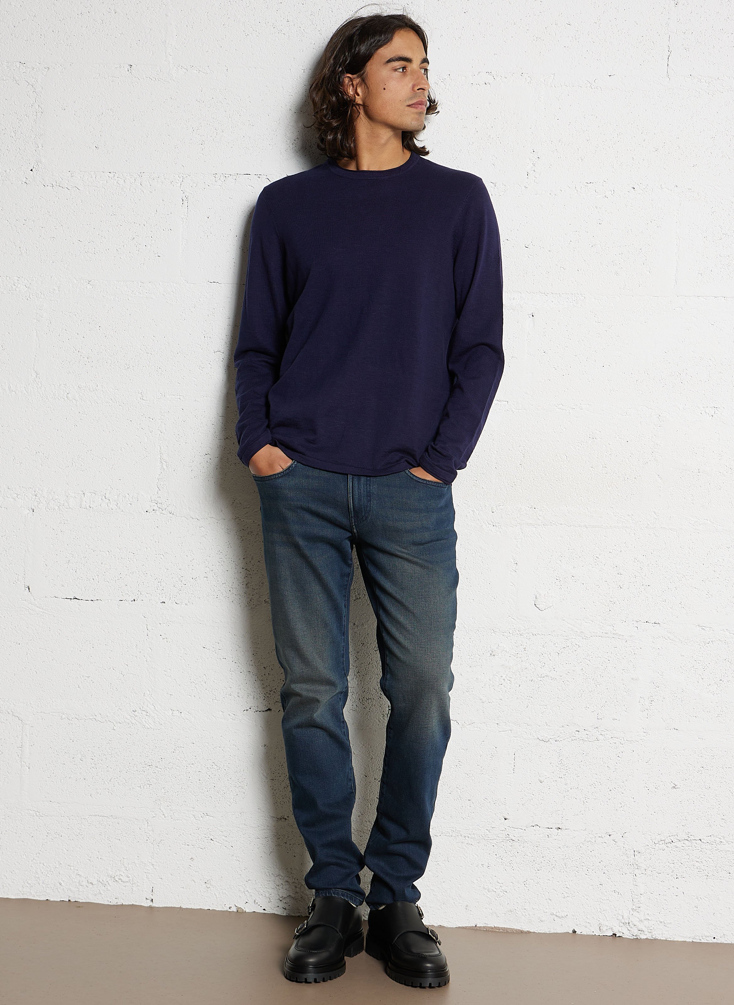 Gerade geschnittene Jeans aus Baumwoll-Mix IKKS Blau